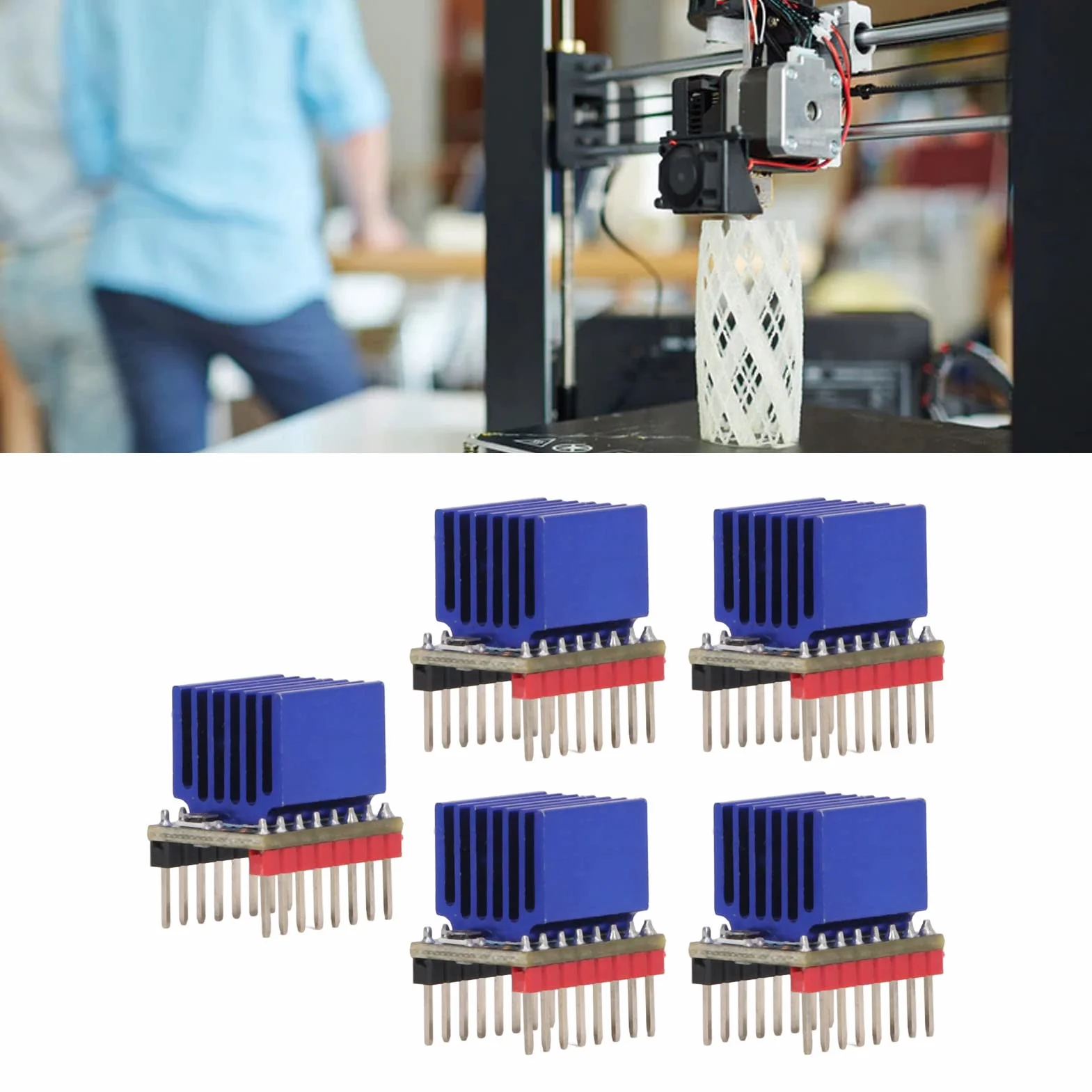 Ultra Cichy moduł Sterownika Silnika Krokowego Nema17 dla TMC2209 V2.0, Mocny, Zamiennik, Wyjątkowa wydajność, Wykwintny Design, Obsługuje Tryb Uart