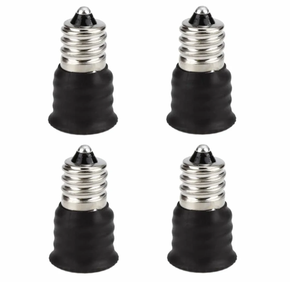 ShuoHui 10 Sztuk E12 na E14 Adapter Cokołu Lampy do Żarówek LED, Halogenowych i Energooszczędnych