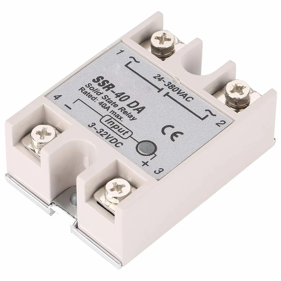 Przekaźnik półprzewodnikowy wejście DC-AC 40A moduł przekaźnika SSR 3 V-32 V DC do 24 V-380 V AC normalnie otwarty typ