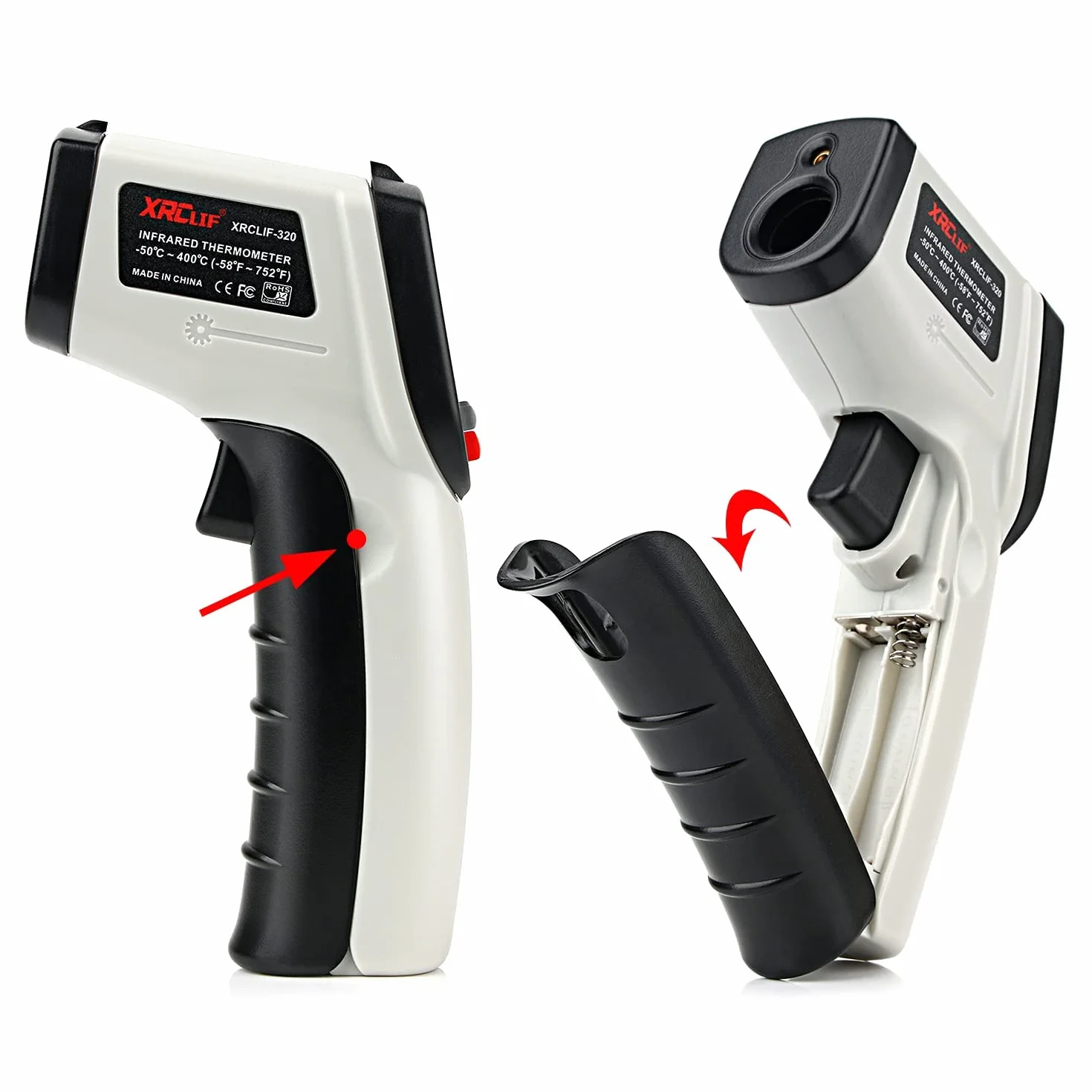 Termometr laserowy pistolet do gotowania -50°C do 400°C bezdotykowy na podczerwień
