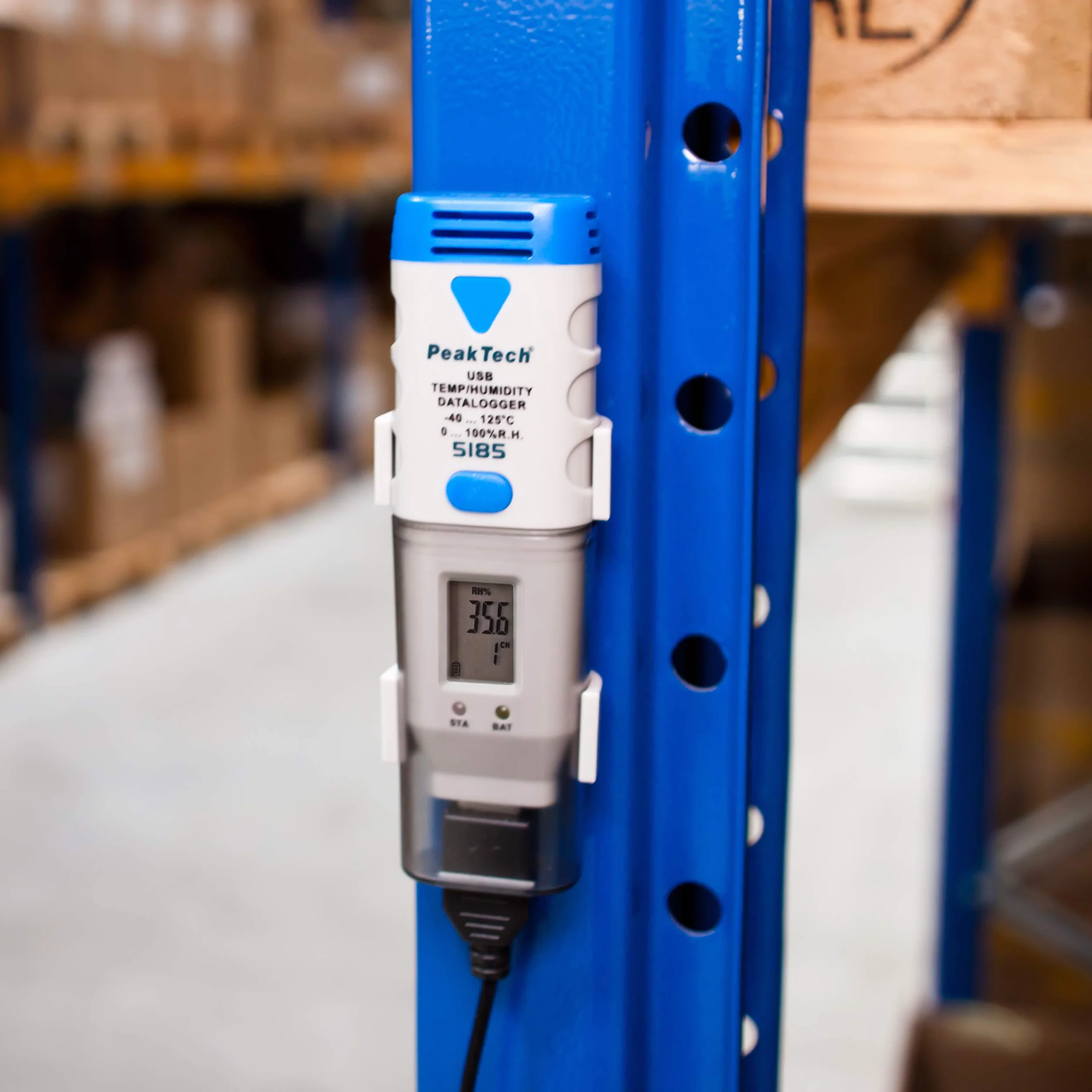 PeakTech P 5185 - Rejestrator danych USB ~ Temperatura i wilgotność powietrza ~ 32000 punktów