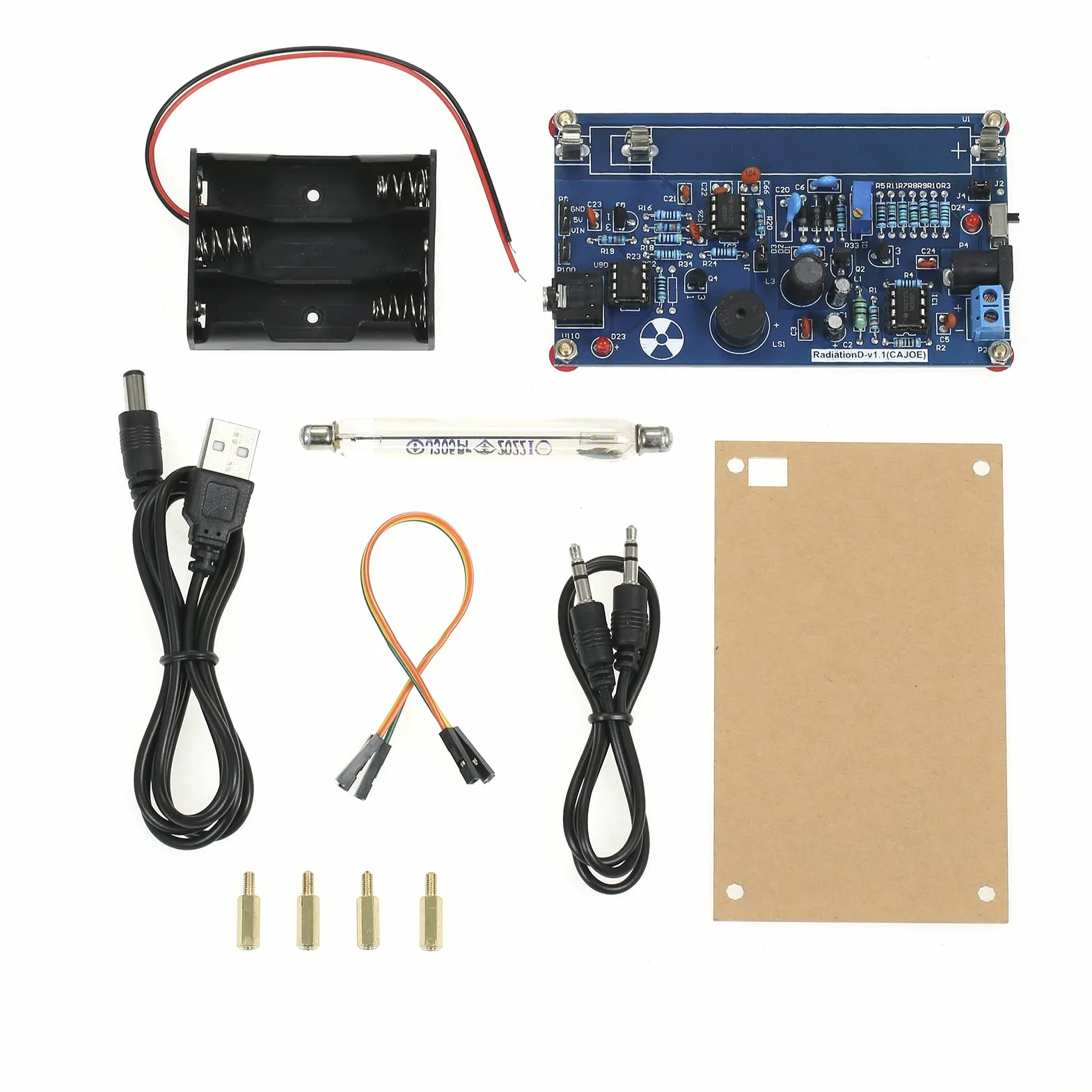 Zmontowany system detektora promieniowania, "zrób to sam" Miller Tube Nuclear Radiation Detector Geigera, Counter Kit moduły moduły eksperymentalne