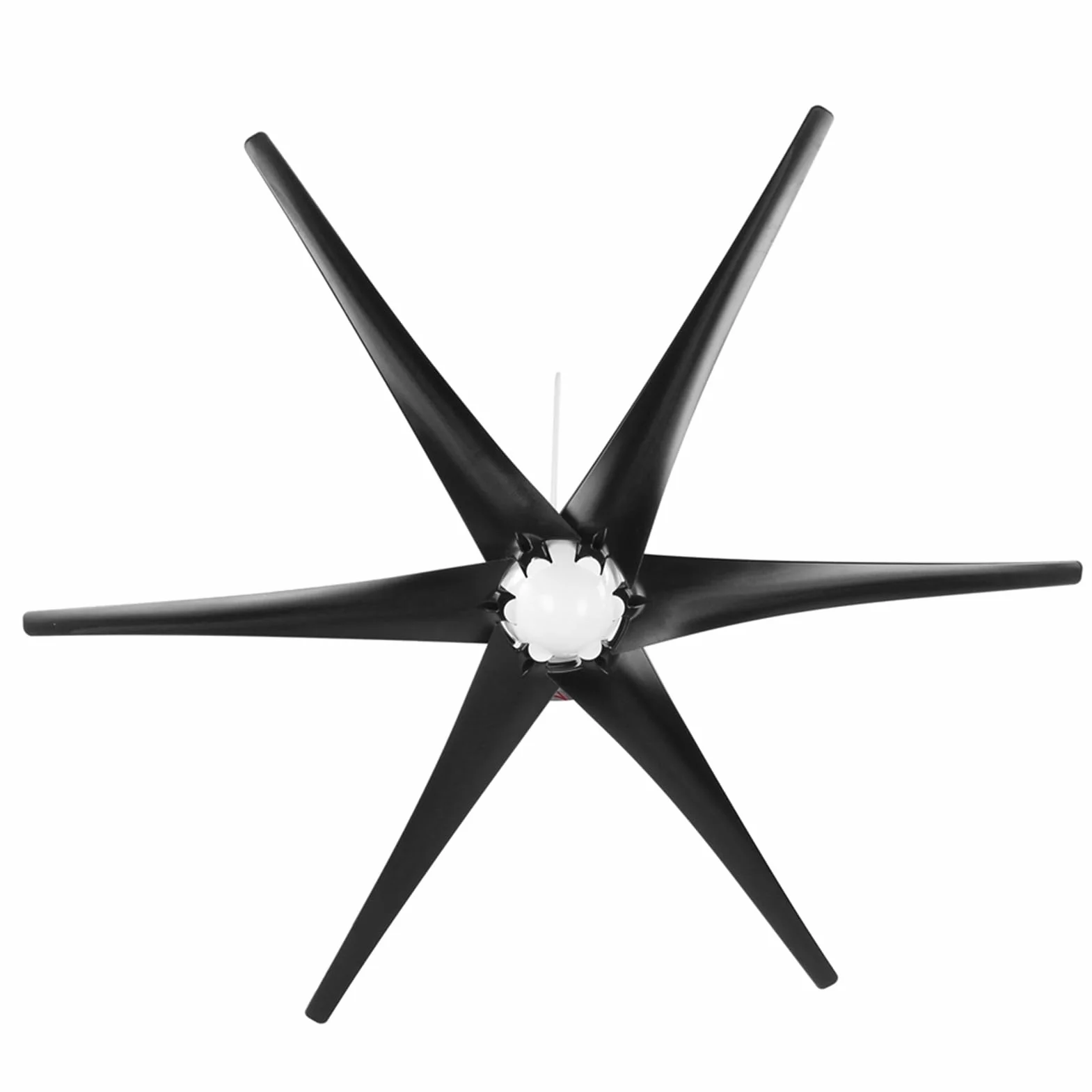 Profesjonalny zestaw turbin wiatrowych, generator wiatru 16 W, 6 ostrzy, wiatrak o niskiej prędkości startowej 2. M/S do domu na zewnątrz DIY (48 V-czarny)