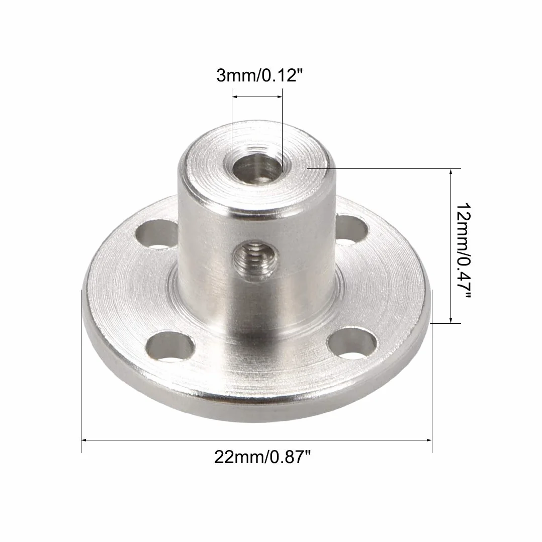 Łącznik kołnierzowy prowadnica silnika 3 mm średnica wewnętrzna H12*D10 sztywny do DIY