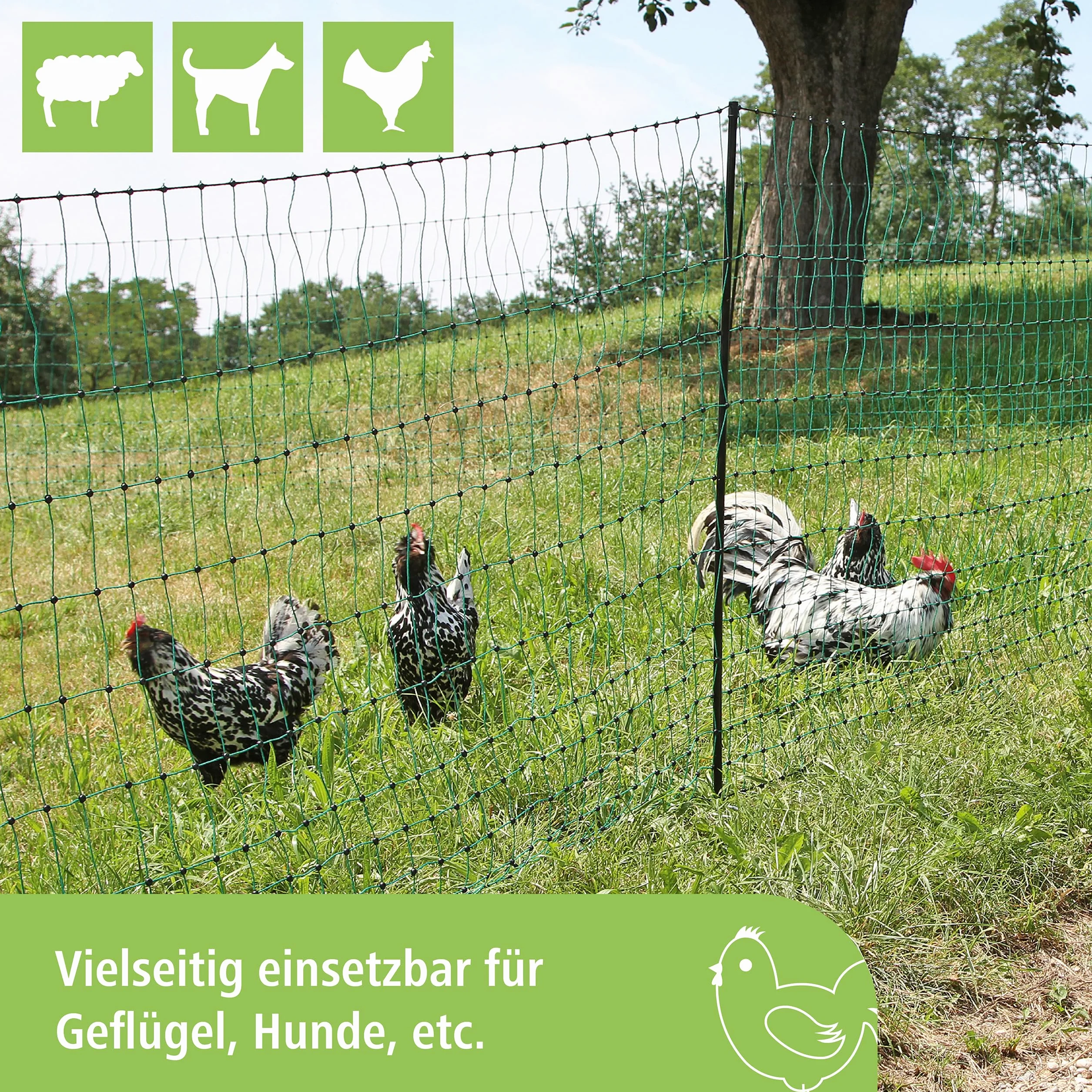 Kerbl Hobbyfarming 292279 Siatka dla Drobiu, Zielony, 25 m
