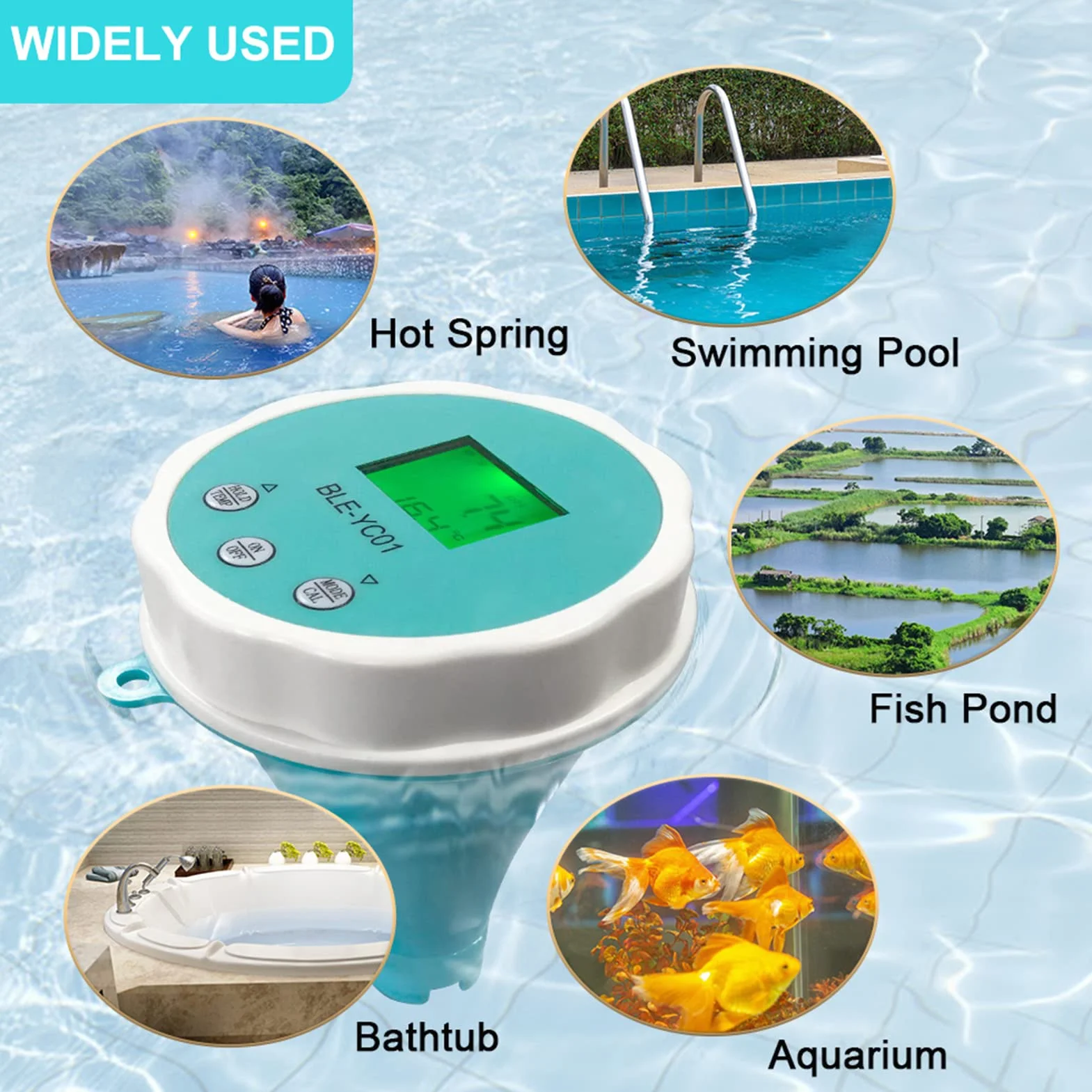 Miernik do Testowania Wody, 6 w 1 PH EC TDS ORP CL TEMP Cyfrowy Tester Wody, Wysoka Dokładność Tester Jakości Wody Bluetooth do Basenu, Hydroponiki, Wody Pitnej, Akwariów