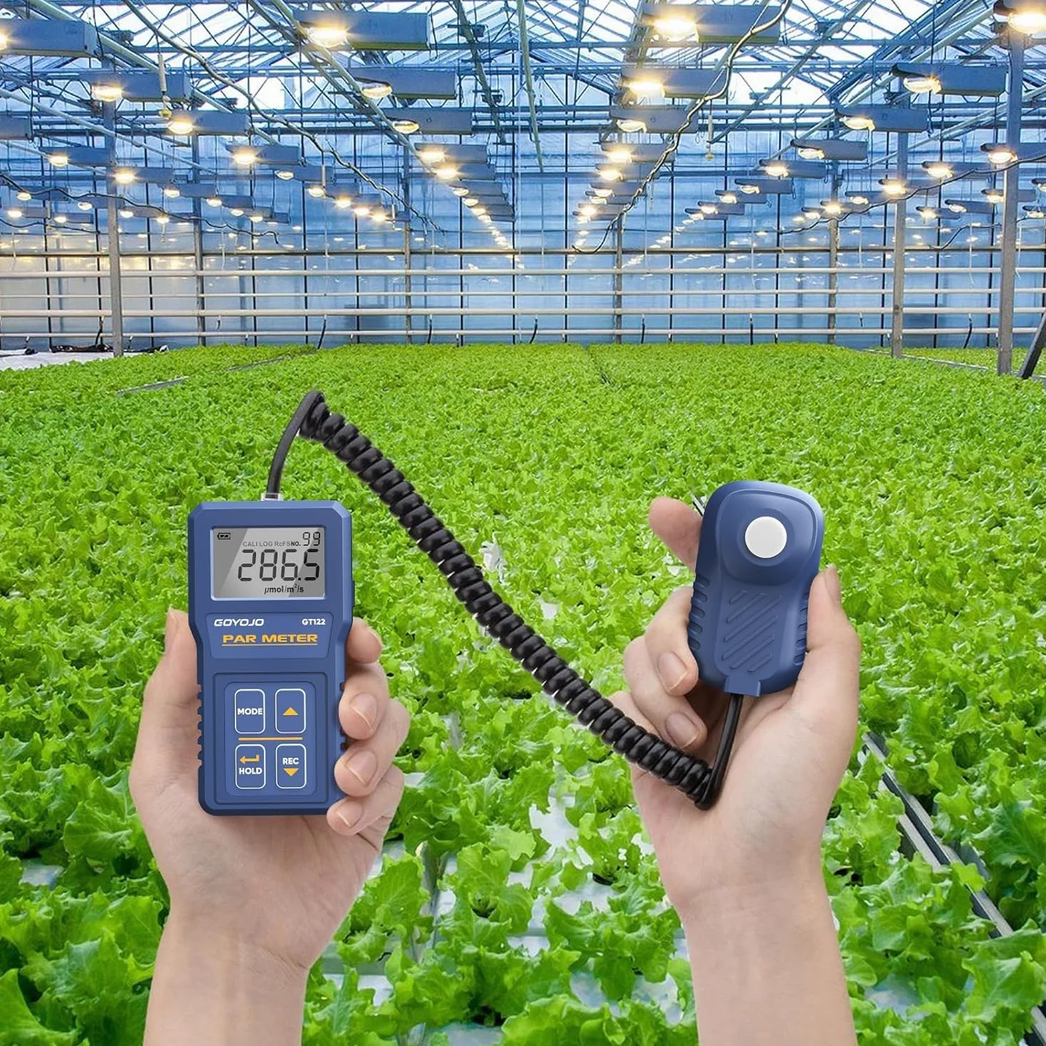 GOYOJO Quantum PAR Meter, precyzyjny pomiar PPFD do hydroponiki, szklarni i optymalizacji wzrostu roślin w pomieszczeniach, wysoka dokładność LED