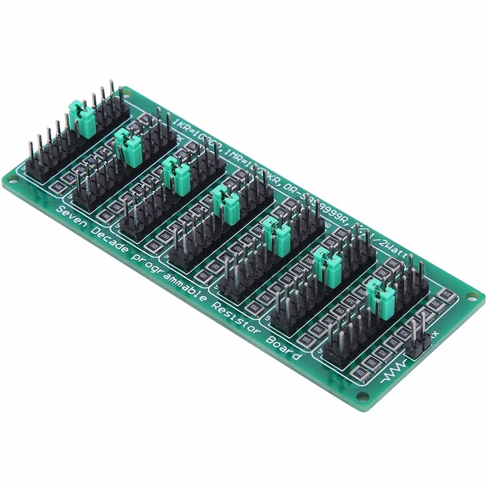 Rezystor programowalna płytka rezystora 0.1R - 9999999R 8 Sekcja 0.1R Precyzyjny element elektroniczny mały rozmiar do eksperymentów edukacyjnych projektowanie