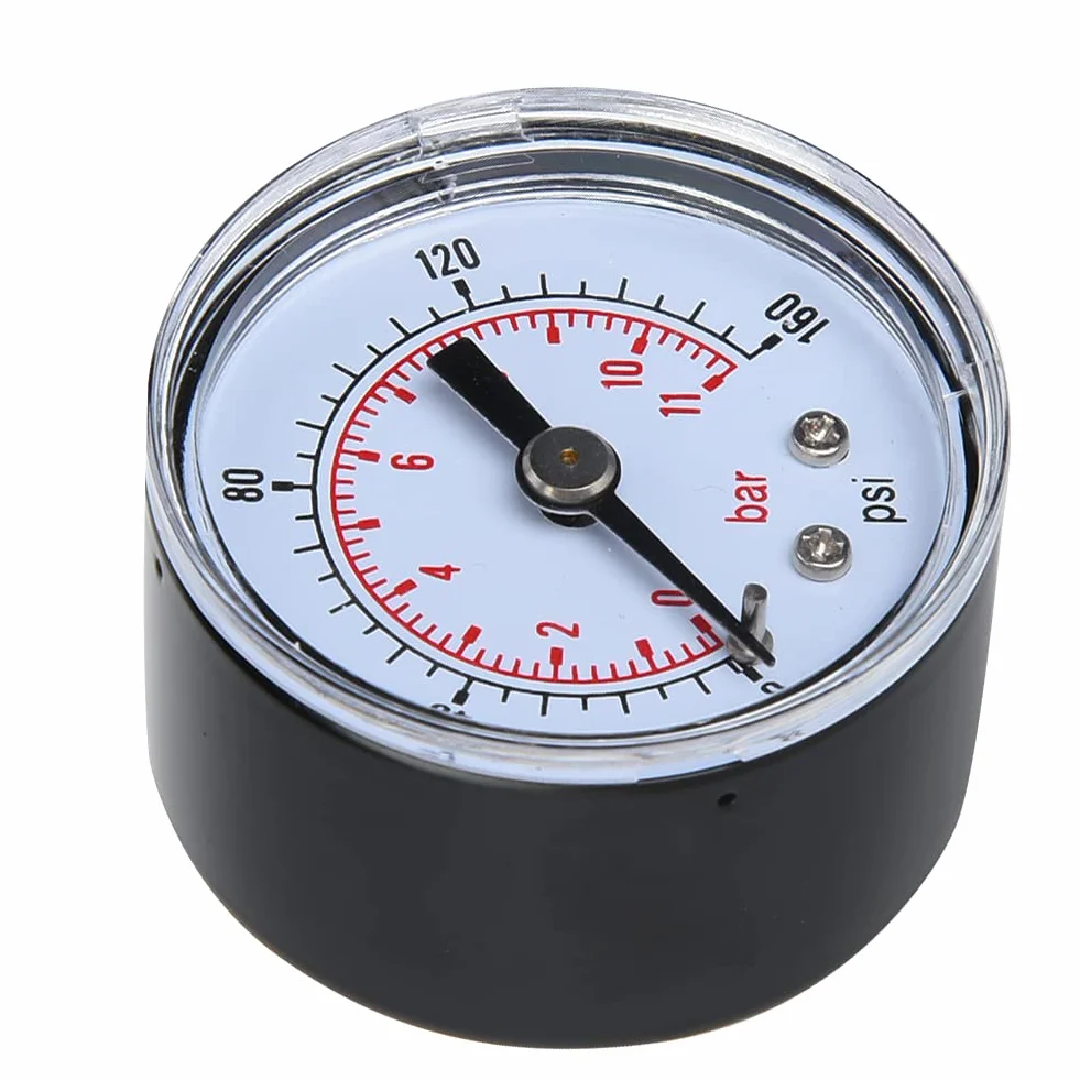 Manometr Wody Manometr Powietrza 10 Bar Manometr 1/8 "BSPT Gwint do Wody do Powietrza do Oleju(0-160psi, 0-11bar)