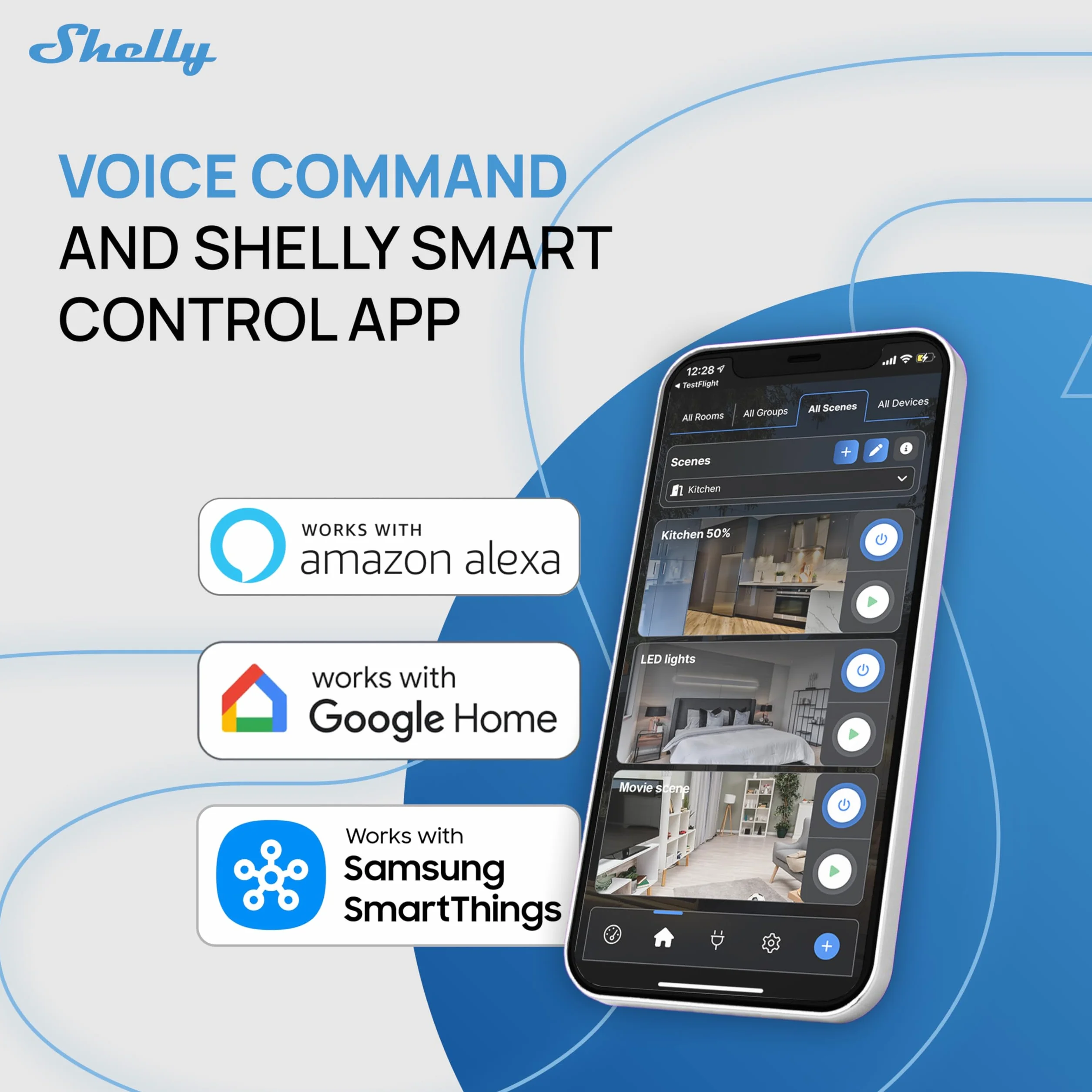 Shelly Shutter i Shelly BLU Button Tough 1 Moduł łącznika do rolet 110–240 V 4A Pomiar zużycia energii Harmonogramy Kompatybilny z Alexa Google Home SmartThings