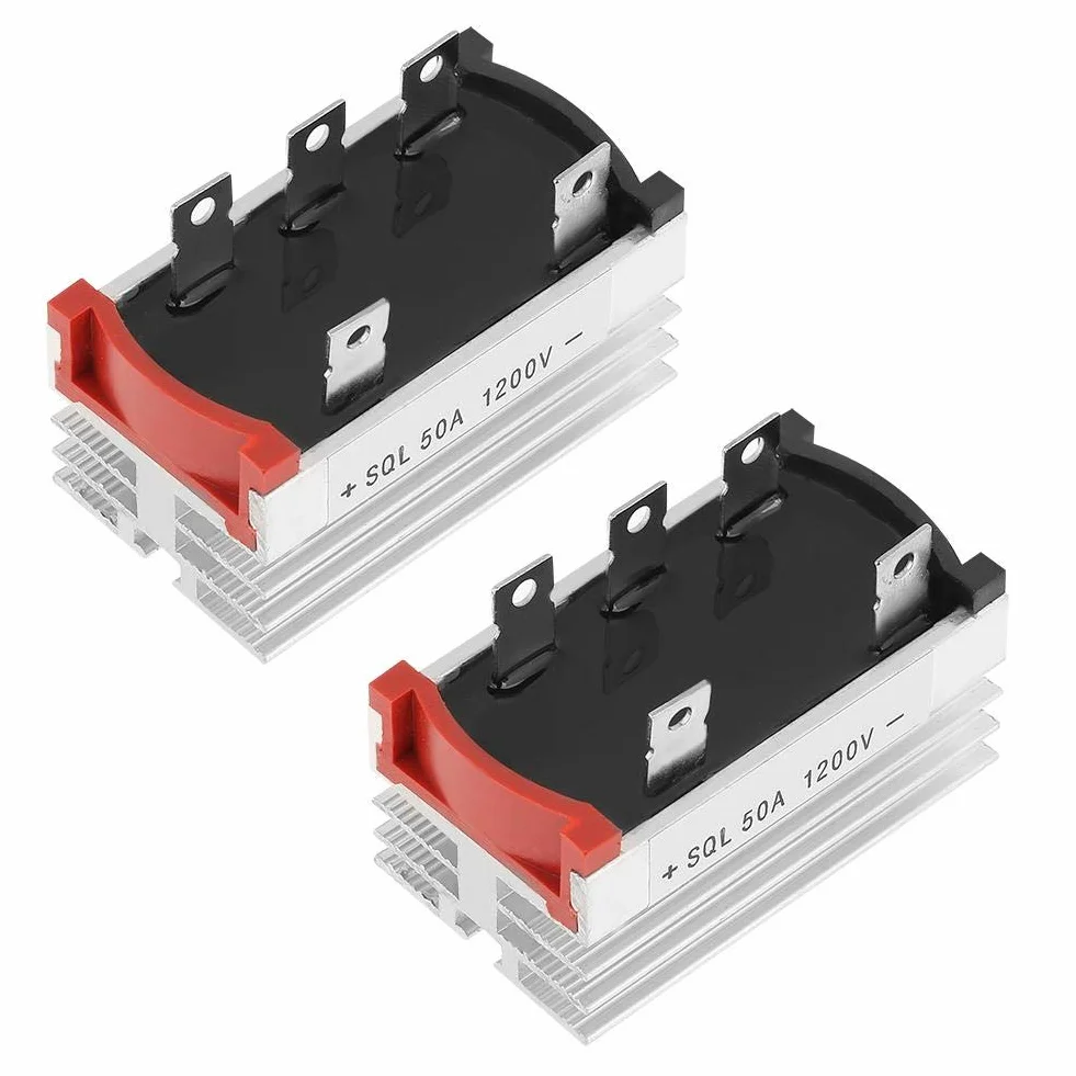 Yinhing Most prostownika 2pcs Most prostownika 3 etapy diody 50 Amp 1200 V Aluminium