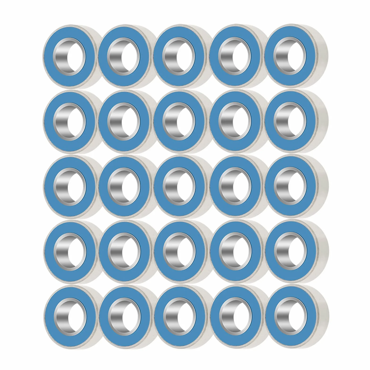 25 PCS/zestaw MR115-2RS Łożyska niebieskie, łożyska kulkowe Roulement 5x11x4 Narzędzie do rysowania kompasu do metalowo-gumowych łożysk kulkowych z uszczelnieniem
