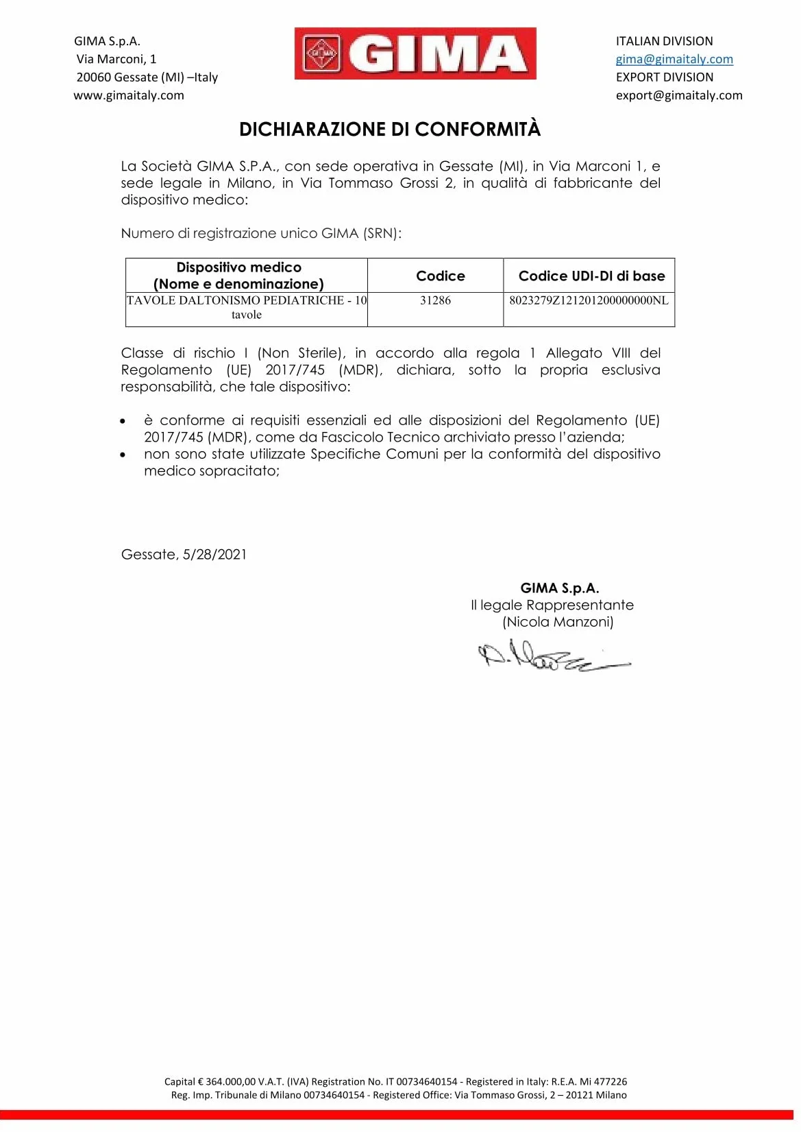 Gima Pediatryczny Test chromatyczny 10 szt