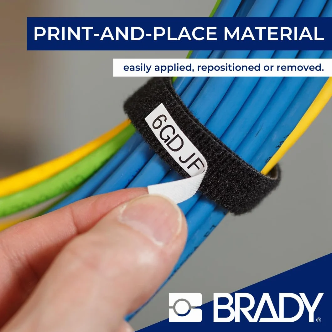 Materiał do druku etykiet na rzepy BradyGrip do drukarek BMP21-PLUS, BMP21-LAB i BMP21