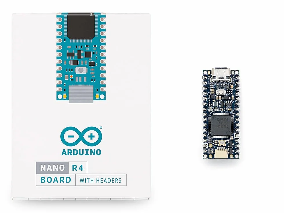 Arduino Nano R4 z Headers [ABX00143] – Kompaktowa Płytka z Mikrokontrolerem Renesas RA4M1, Przylutowane Piny do Breadboardu, Złącze Qwiic, Programowalna Dioda RGB, Kompatybilna z Arduino IDE