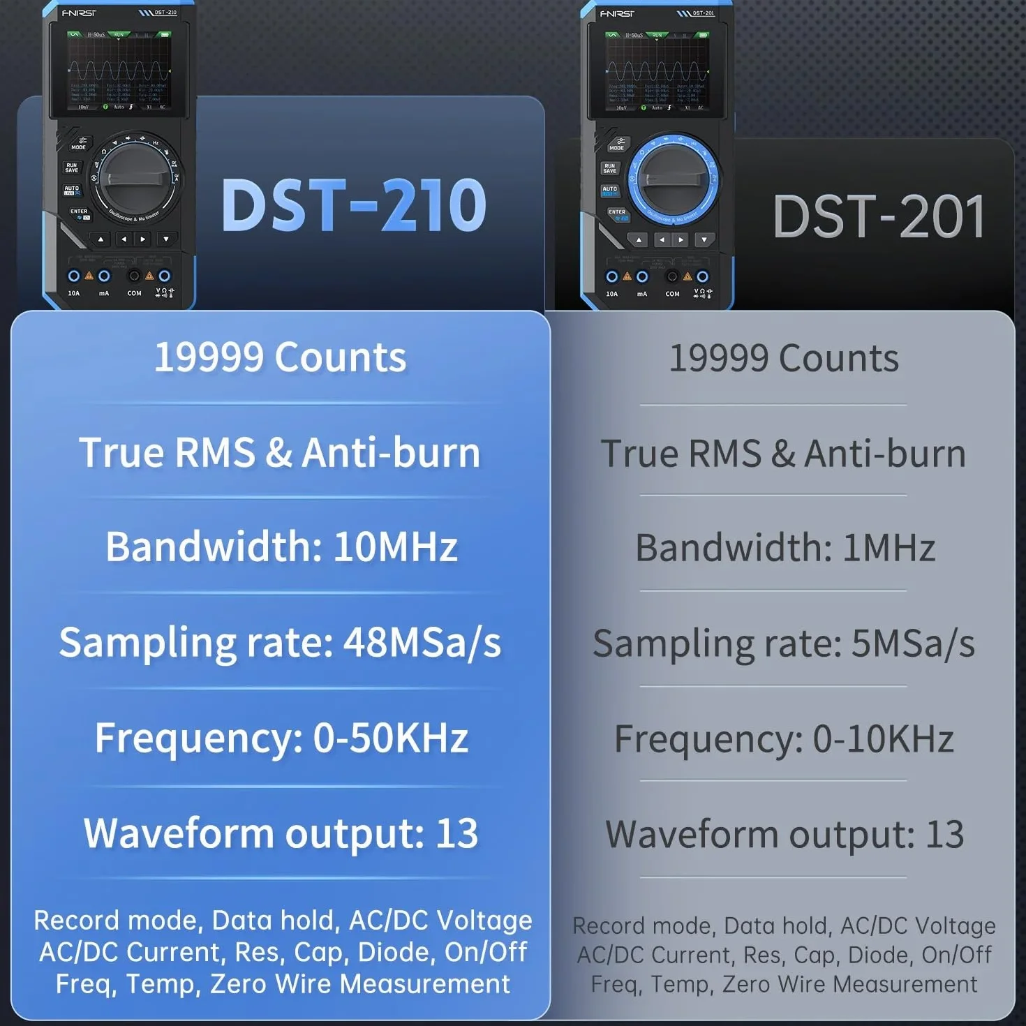 FNIRSI DST-210 ręczny oscyloskop cyfrowy 3 w 1 z generatorem sygnału