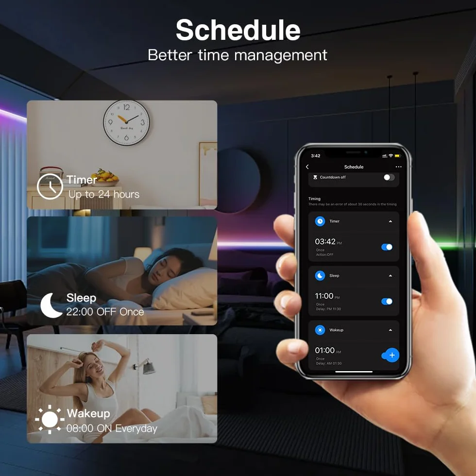 GLEDOPTO Tuya SPI kontroler pikseli RGBCCT RGBW RGB WiFi LED kontroler dynamiczne światło synchronizacja muzyki praca z Smart Life Google Assistant Alexa Yandex (206W-WiFi SPI)