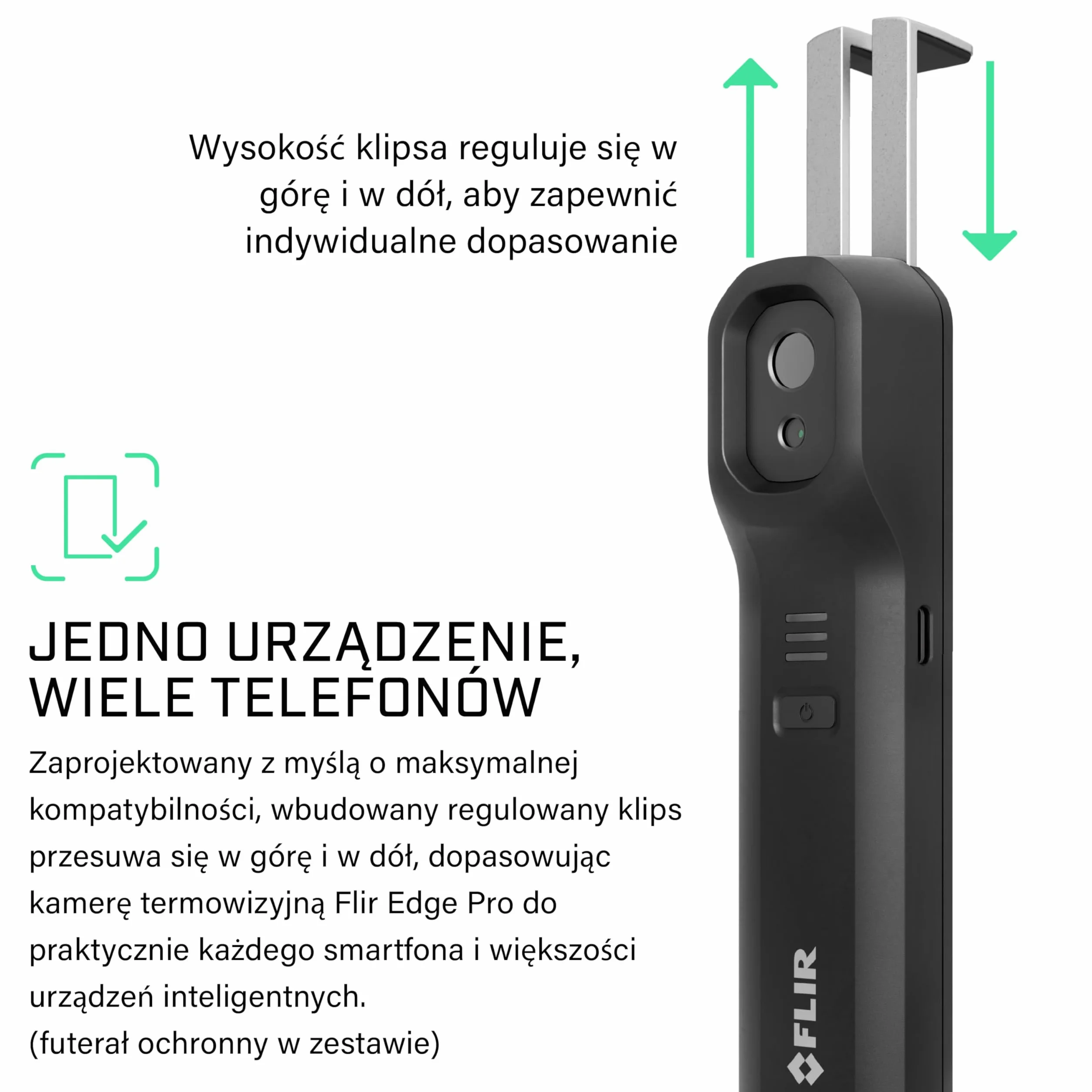 FLIR EDGE Pro Bezprzewodowa Kamera Termowizyjna Bluetooth 320x240 Superrozdzielczość iOS Android