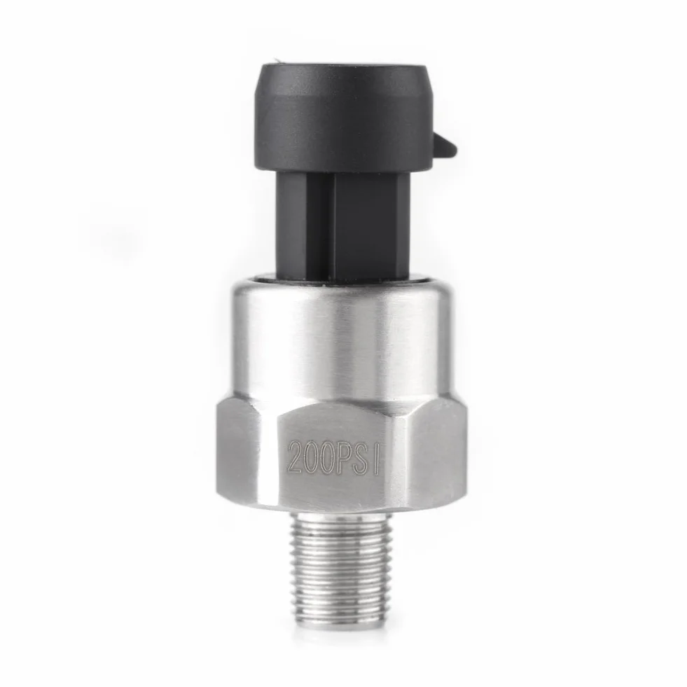 Przetwornik ciśnienia, gwint DC 5V 1/8 NPT 30-500PSI przetwornik ciśnienia ze stali nierdzewnej Czujnik enkodera do oleju, paliwa, oleju napędowego, gazu, wody, powietrza (200 psi)