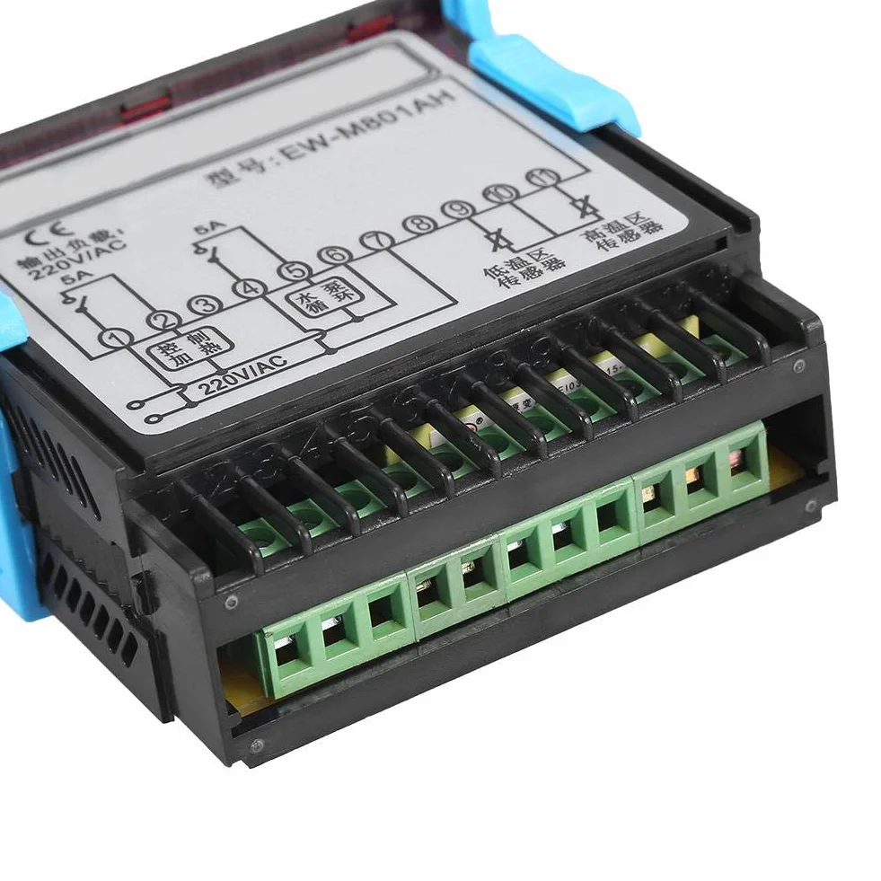 Cyfrowy regulator temperatury 220 V EW-801AH 2-kanałowy czujnik do słonecznego podgrzewacza wody