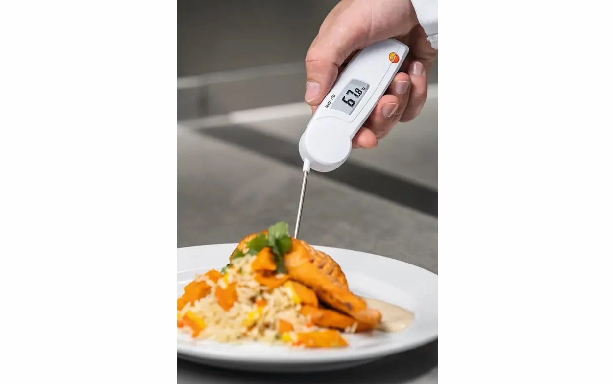 Testo AG 0560 0103 103 składany termometr, długość 11 cm, mały, klasa ochrony IP55, łącznie z bateriami
