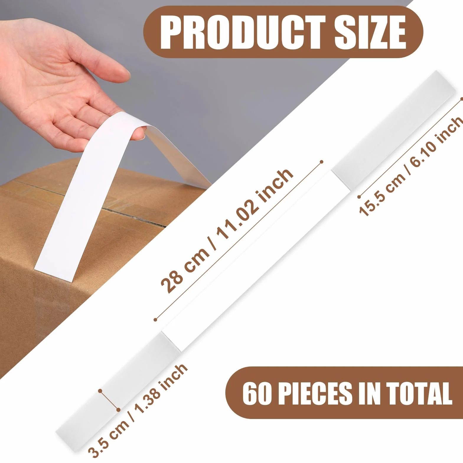 Samoprzylepny Uchwyt do Przenoszenia 60 Sztuk, Obciążenie do 11,34 kg