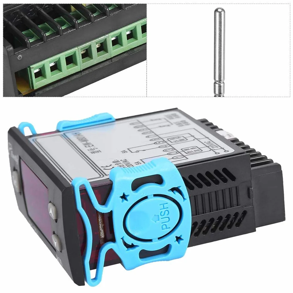 Cyfrowy regulator temperatury 220 V EW-801AH 2-kanałowy czujnik do słonecznego podgrzewacza wody