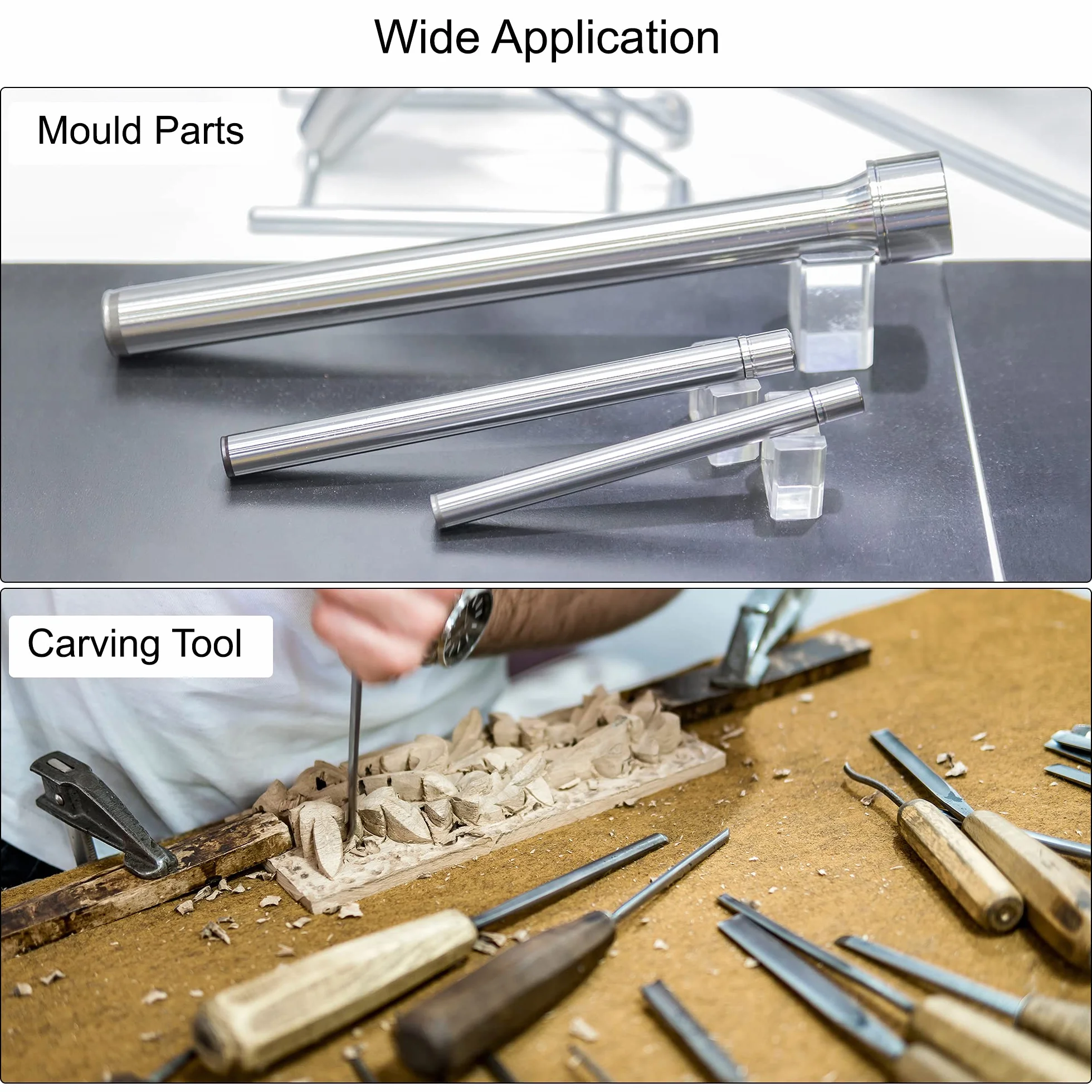 sourcing map 5 szt. pręt okrągły ze stali, 3 mm HSS, nóż tokarski, wiertarka, miniaturowa oś, kołek cylindryczny DIY, narzędzie 100 mm długości