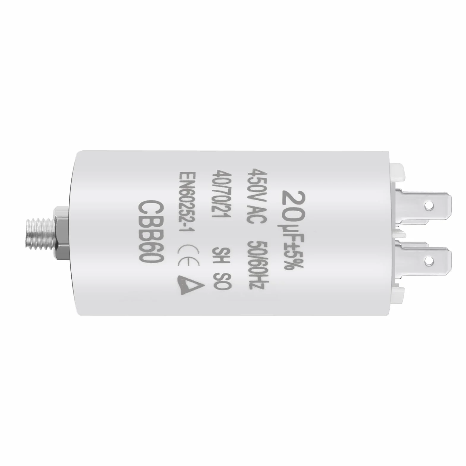 OFFCUP CBB60 Kondensator rozruchowy, 20μF 450V Kondensator silnika Złącze 50/60 Hz do pompy basenowej klimatyzator silniki i wentylator 100 x 41 mm