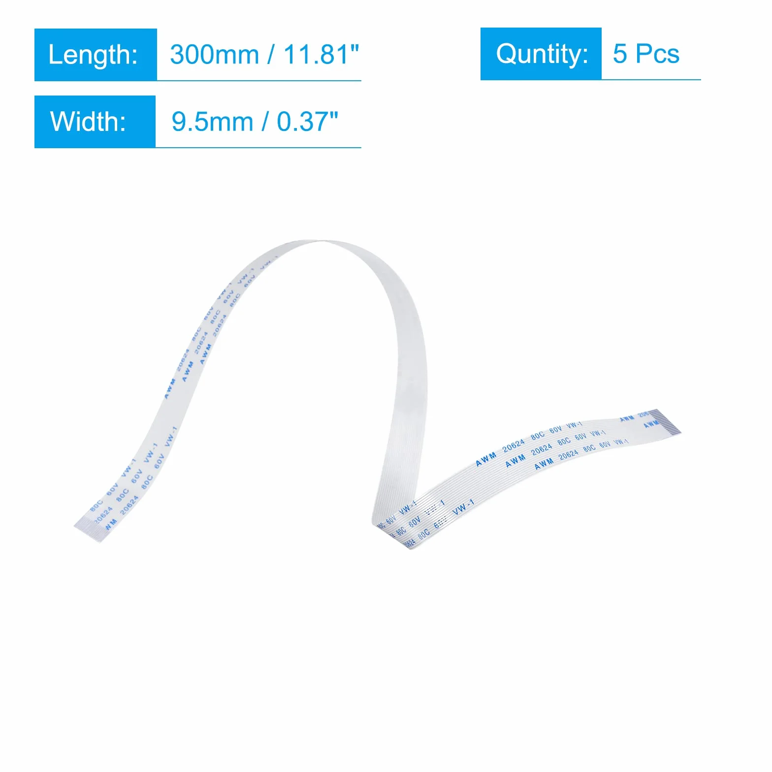 sourcing map FFC FPC kabel 18 pin 0,5 mm 300 mm typ A do drukarki LCD 3D