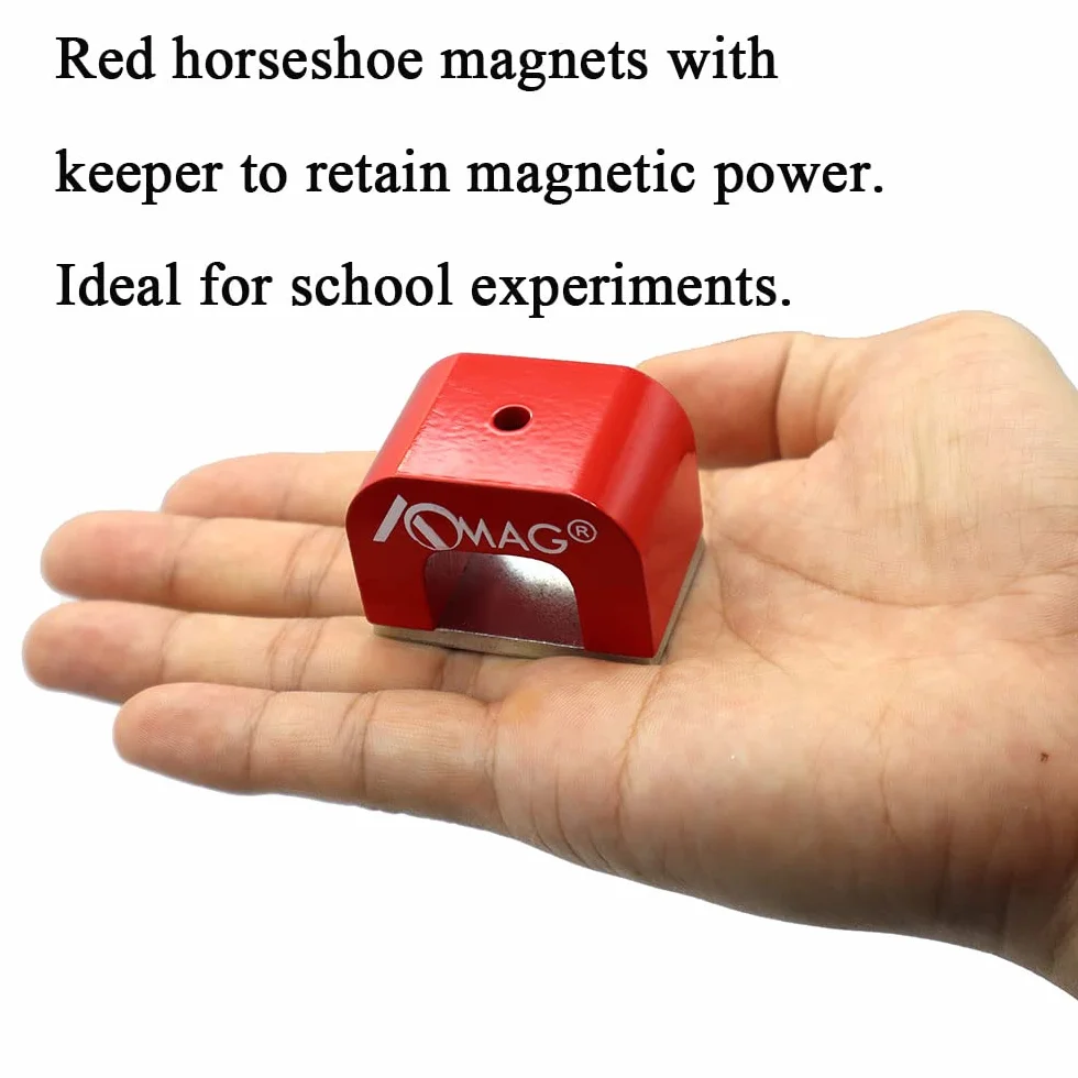 AOMAG® 30 lbs Red Cast Horseshoe Heavy-Duty Alnico Power Magnets for Education