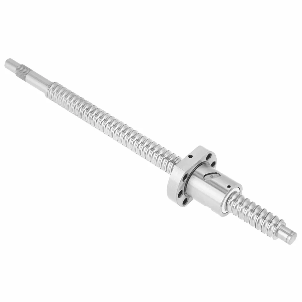TOPINCN 300 mm walcowana śruba kulowa Sfu1605 części CNC śruba kulowa przeciwluzowa z nakrętką zabezpieczającą bez wsporników bocznych