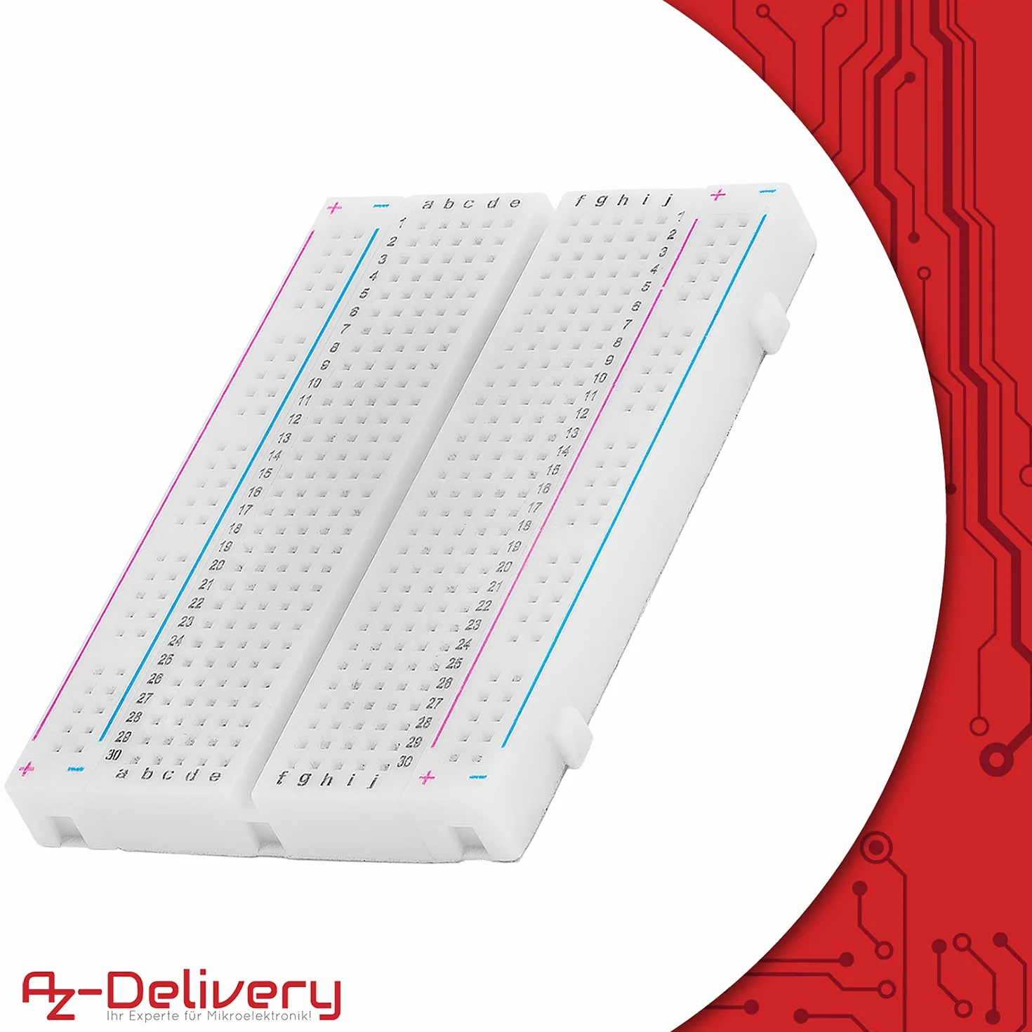 AZDelivery 5 x Mini Breadboard 400 Pin z 4 Busbars dla Jumper Cable kompatybilny z Arduino i Raspberry Pi w tym e-Book!