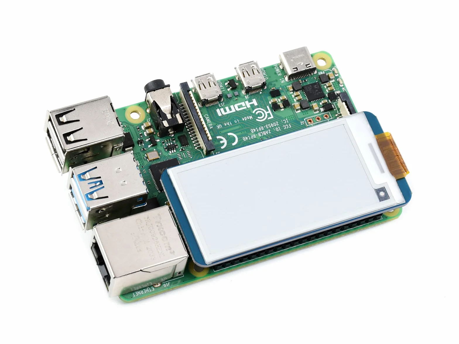 Waveshare 2.13inch e-Paper Display HAT 250x122 Resolution SPI E-Ink Screen Module for Raspberry Pi Zero
