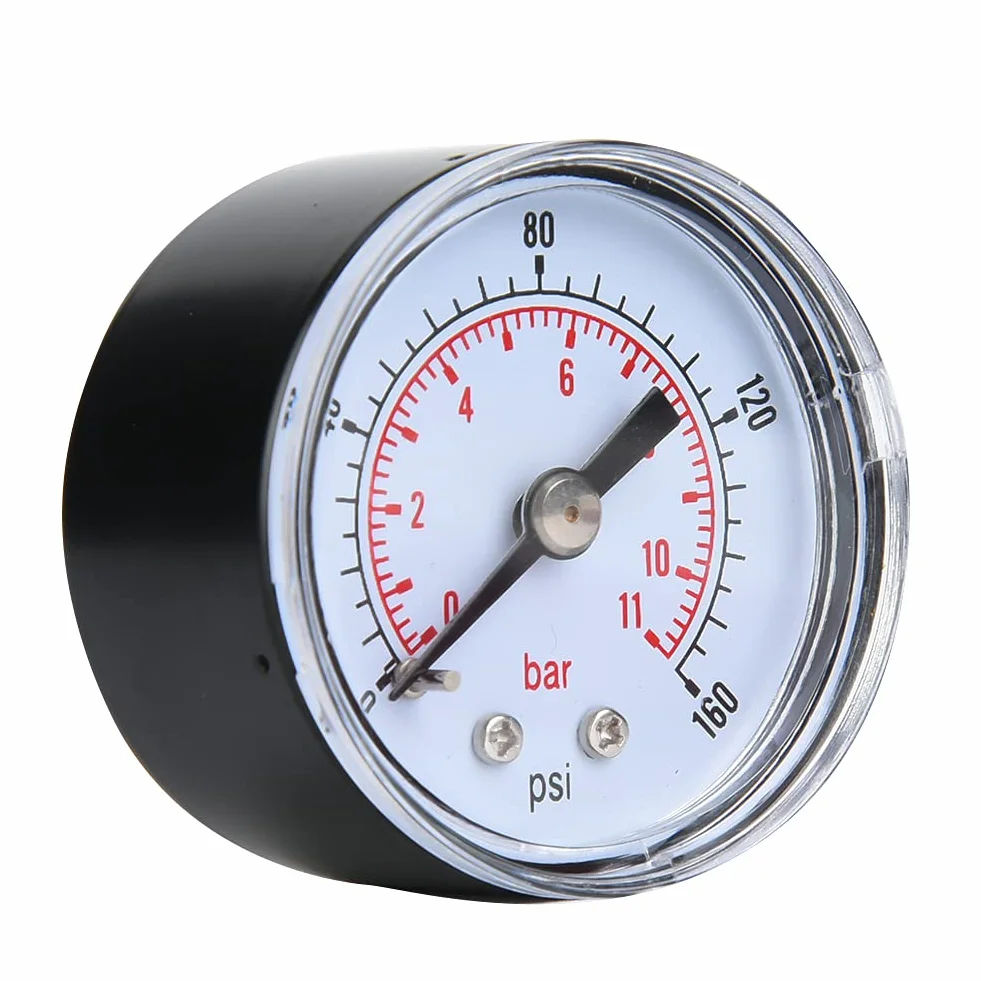 Manometr Wody Manometr Powietrza 10 Bar Manometr 1/8 "BSPT Gwint do Wody do Powietrza do Oleju(0-160psi, 0-11bar)
