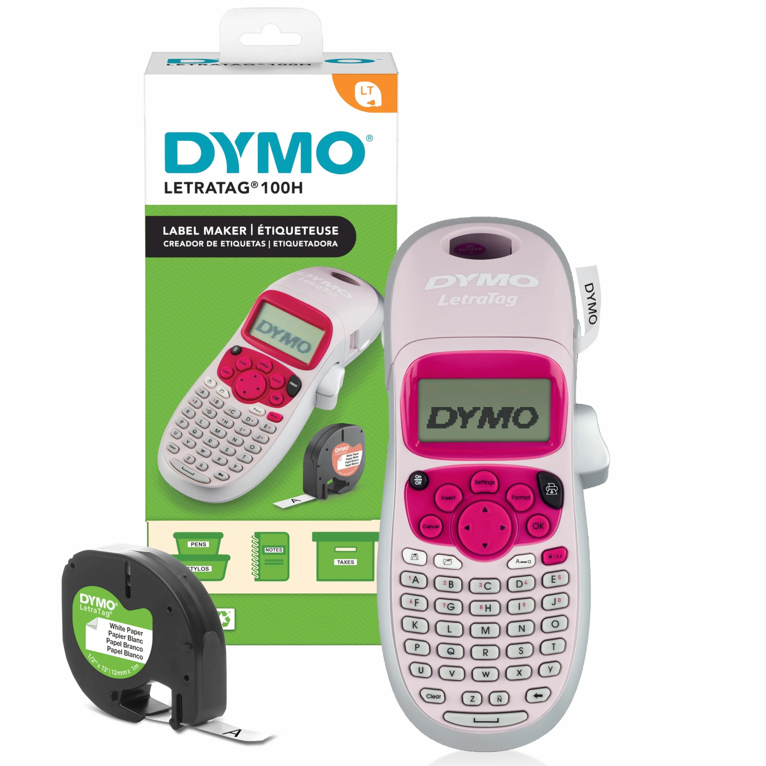 DYMO LetraTag LT-100H Ręczna drukarka etykiet z klawiaturą ABC i wyświetlaczem LCD
