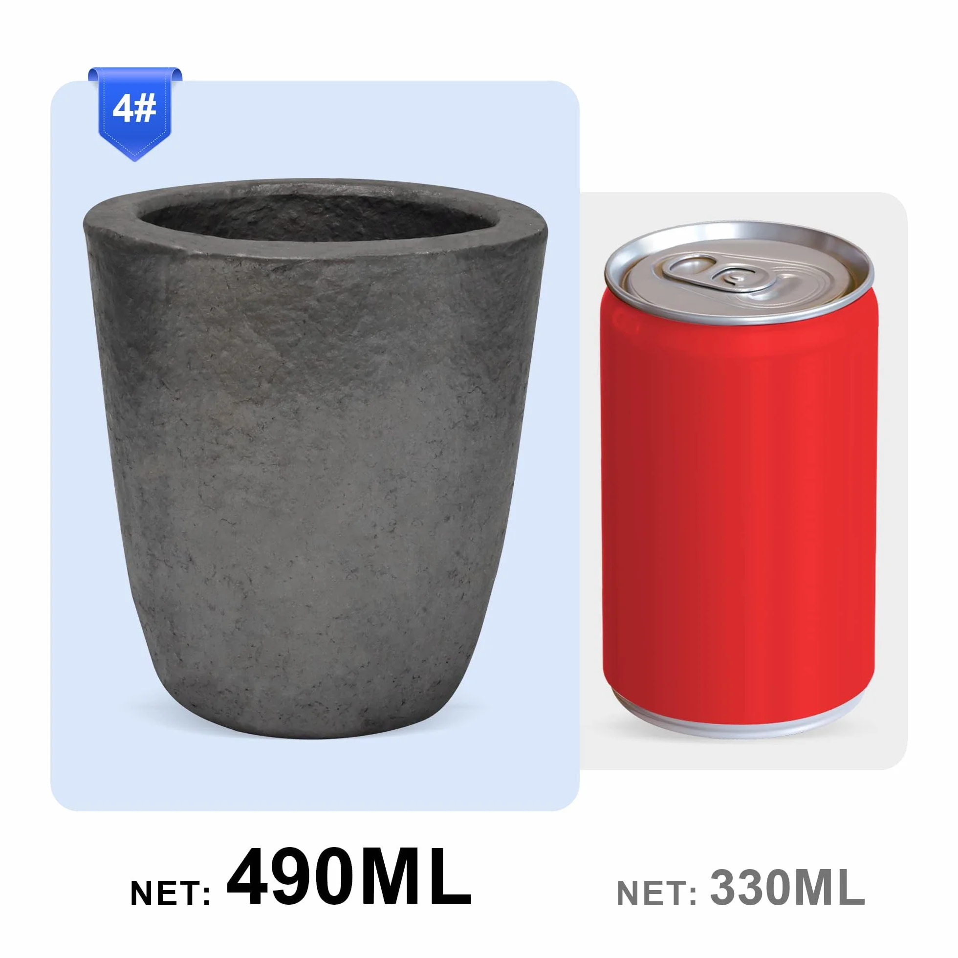 #4 (4,5 kg) grafitowy tygiel do metalu topionego odlewu, złota, srebra, miedzi, mosiądzu, aluminium