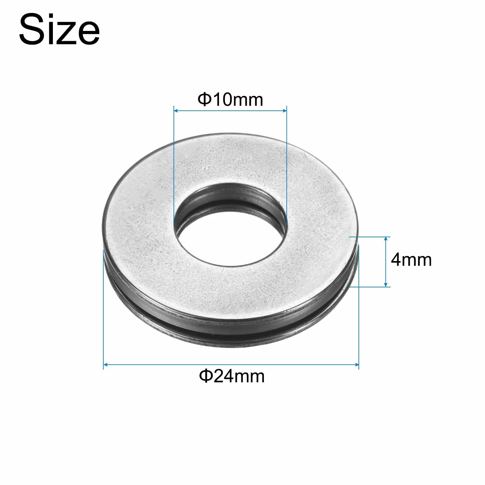 QUARKZMAN łożyska igiełkowe AXK1024+2AS 10x24x4mm chromowane stal P5 (ABEC 5) 4 zestawy