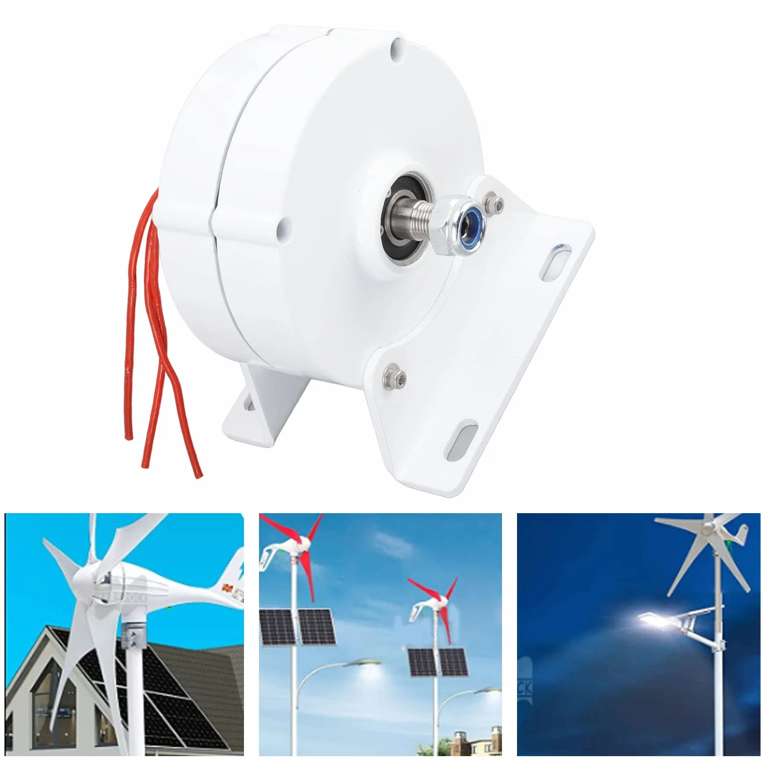 200 W trójfazowy alternator domu z magnesami trwałymi generator silnika elektrycznego bez przekładni do pionowej poziomej turbiny wiatrowej; 24V