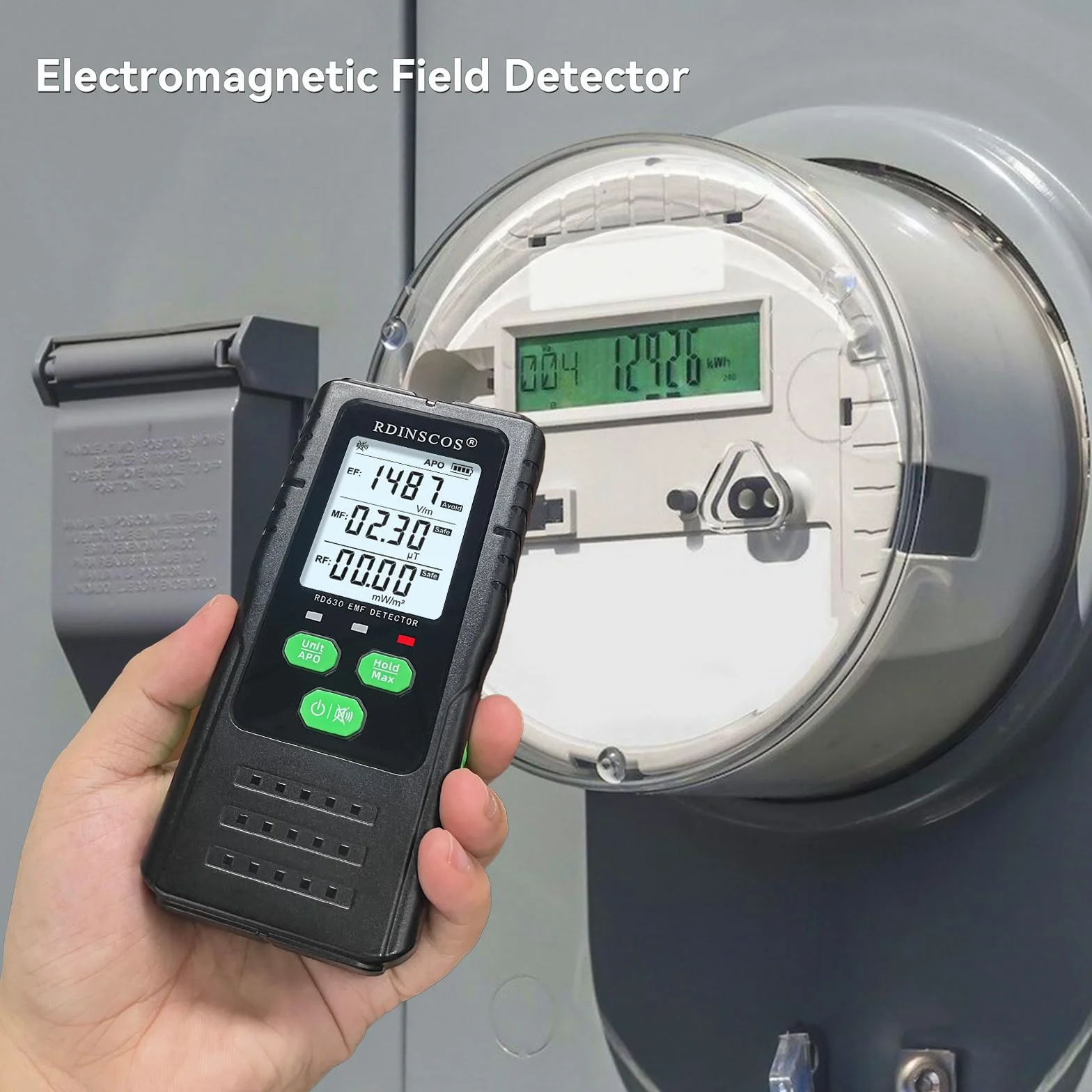 EMF detektor promieniowania cyfrowy pola elektromagnetyczne EF/MF/RF ręczny