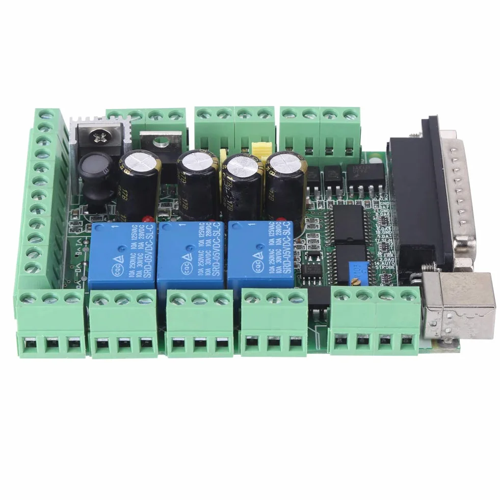 CNC Breakout Board, 4-osiowy 6-osiowy adapter CNC Control Motion Control Breakout Board, do maszyny do grawerowania CNC, tokarki CNC, cięcia plazmowego CNC, 15-32 V DC