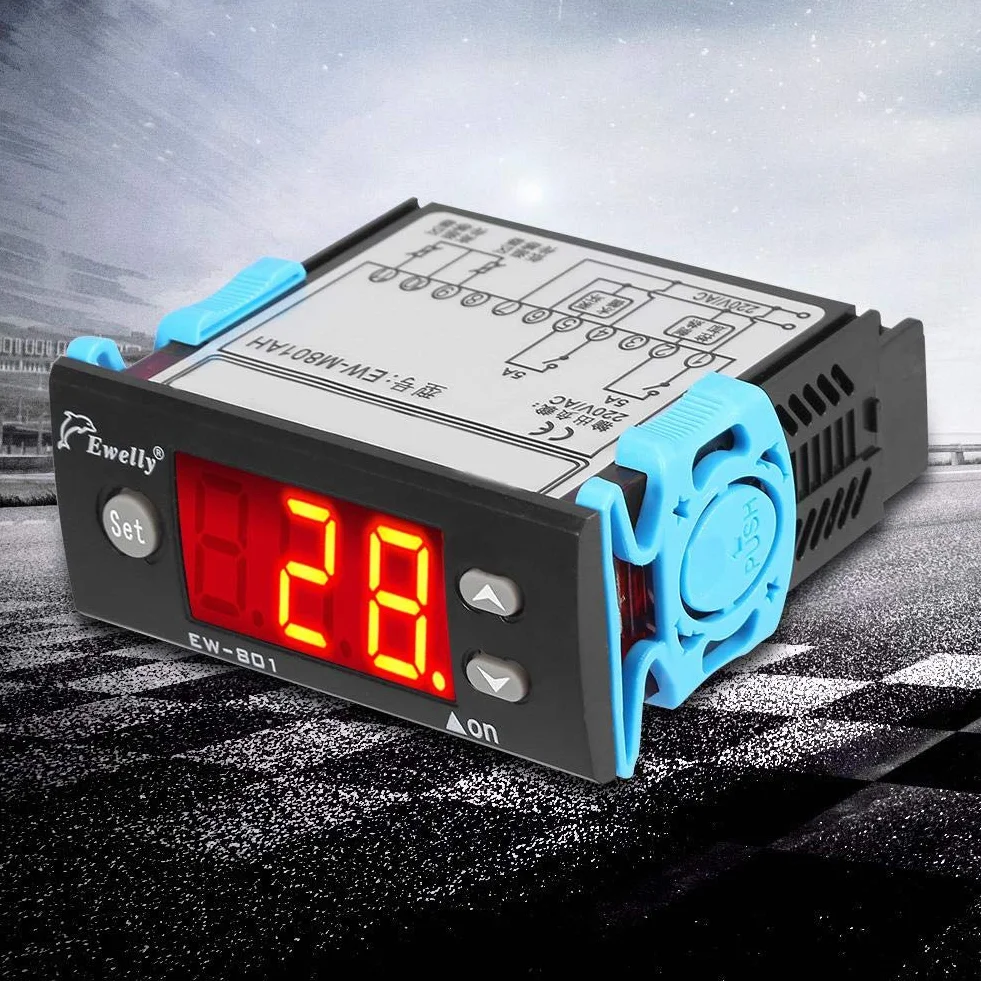 Cyfrowy regulator temperatury 220 V EW-801AH 2-kanałowy czujnik do słonecznego podgrzewacza wody