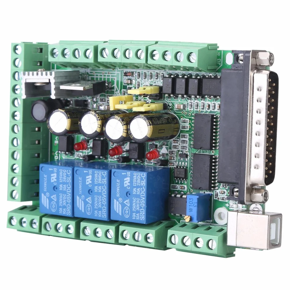 CNC Breakout Board, 4-osiowy 6-osiowy adapter CNC Control Motion Control Breakout Board, do maszyny do grawerowania CNC, tokarki CNC, cięcia plazmowego CNC, 15-32 V DC