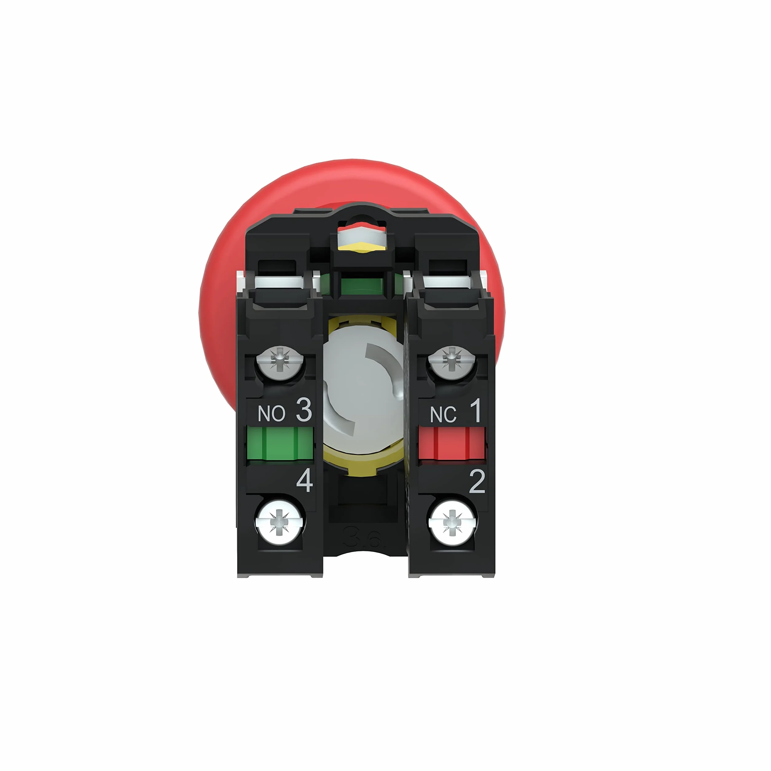 Schneider Electric Harmony XB5 Przycisk Stop Awaryjny Czerwony Plastikowy