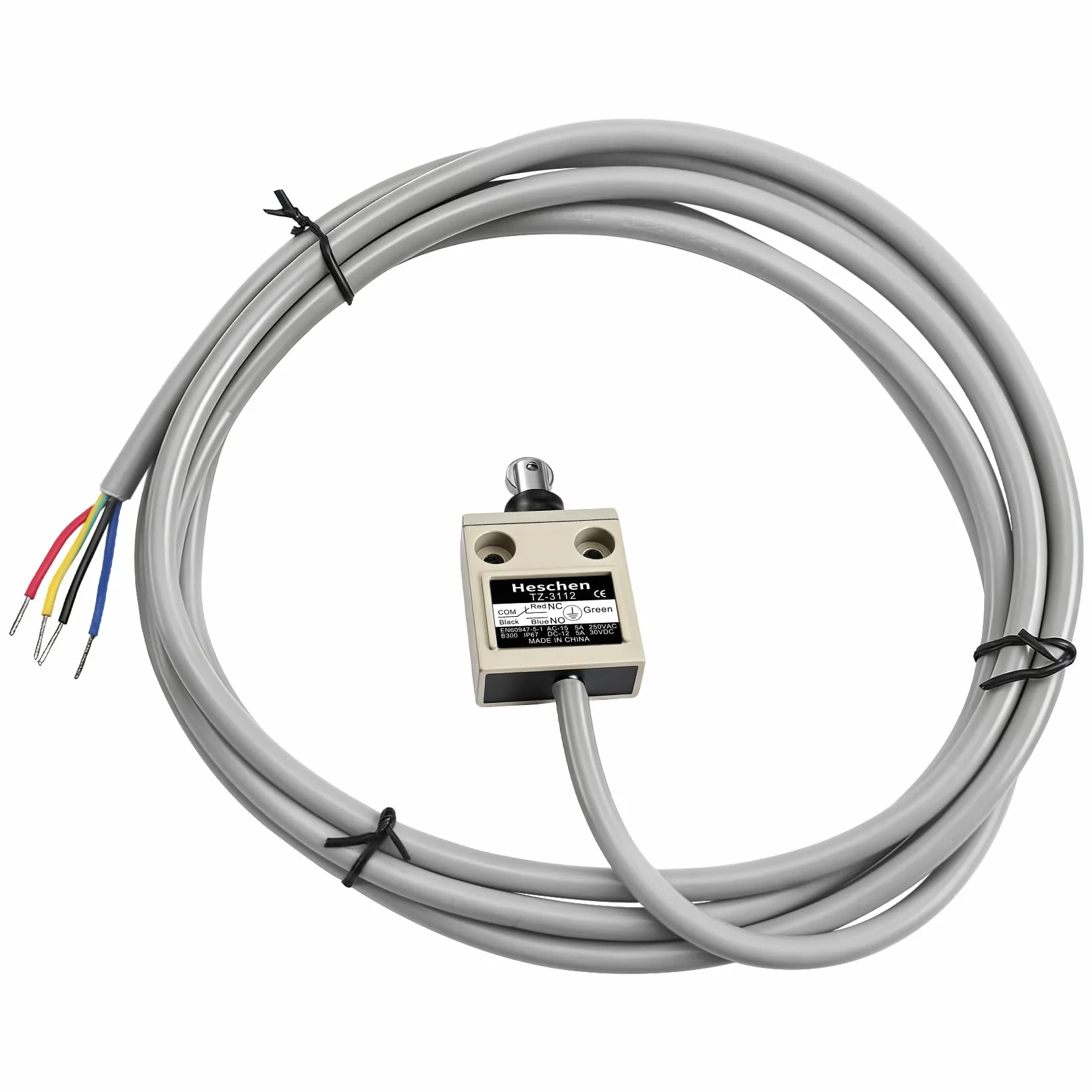 Heschen TZ-3112 wyłącznik krańcowy SPDT NO+NC AC 250V 5A IP67 wodoszczelny