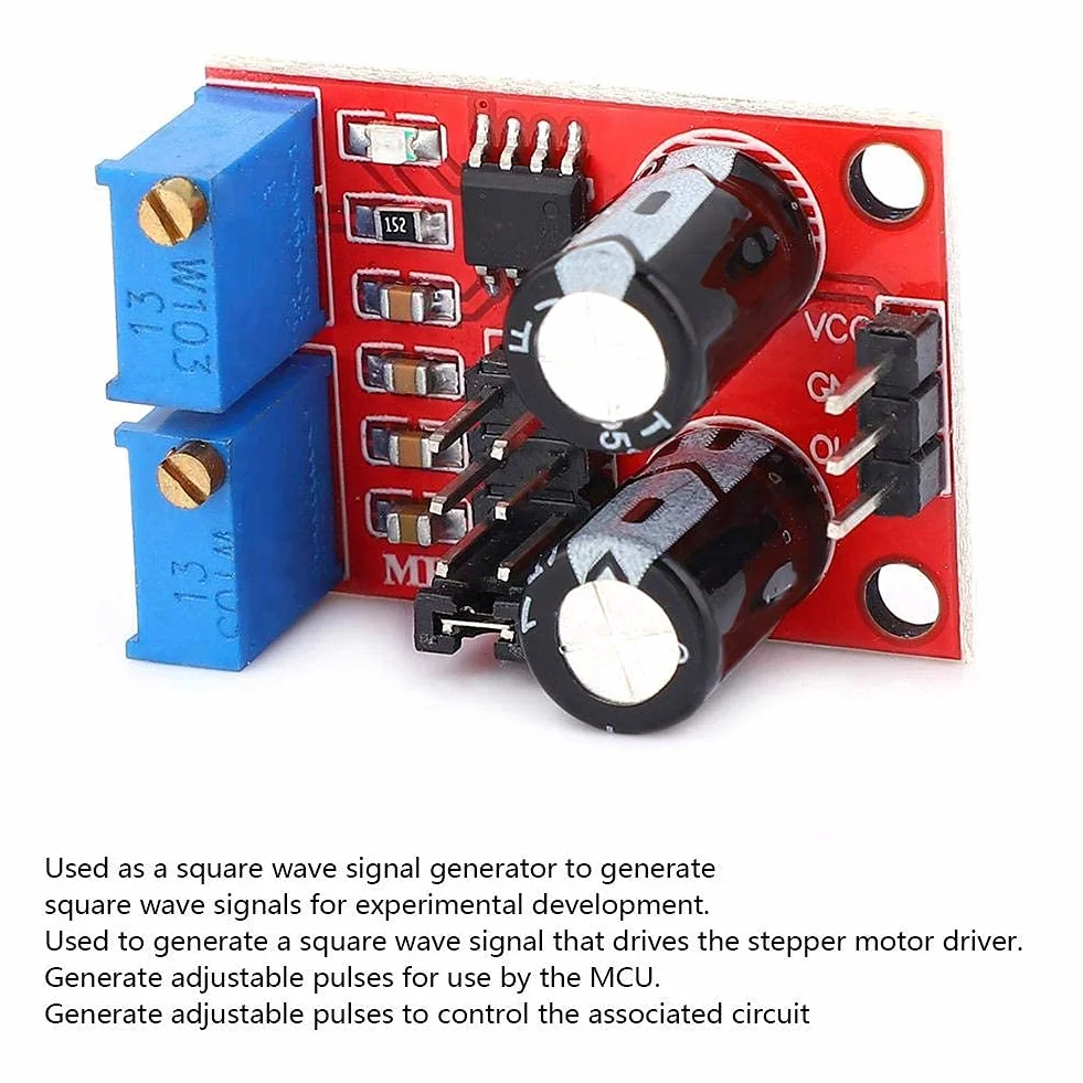 NE555 Hochpräzises Rechtecksignalgenerator-Funktionsmodul mit einstellbarer Pulsfrequenz(5pcs)