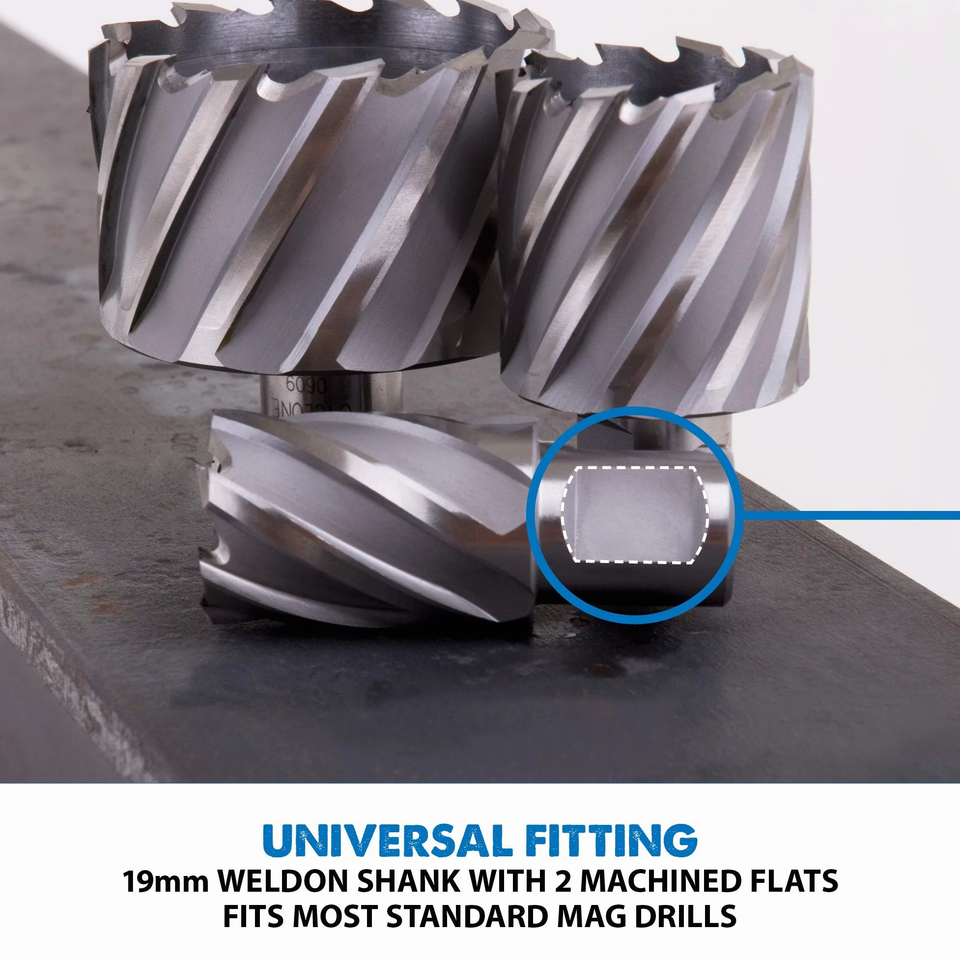 Evolution Power Tools Wiertło rurowe krótkie do wiertarki magnetycznej, uniwersalne mocowanie, wiertło magnetyczne o długości 25 mm i średnicy 63 mm
