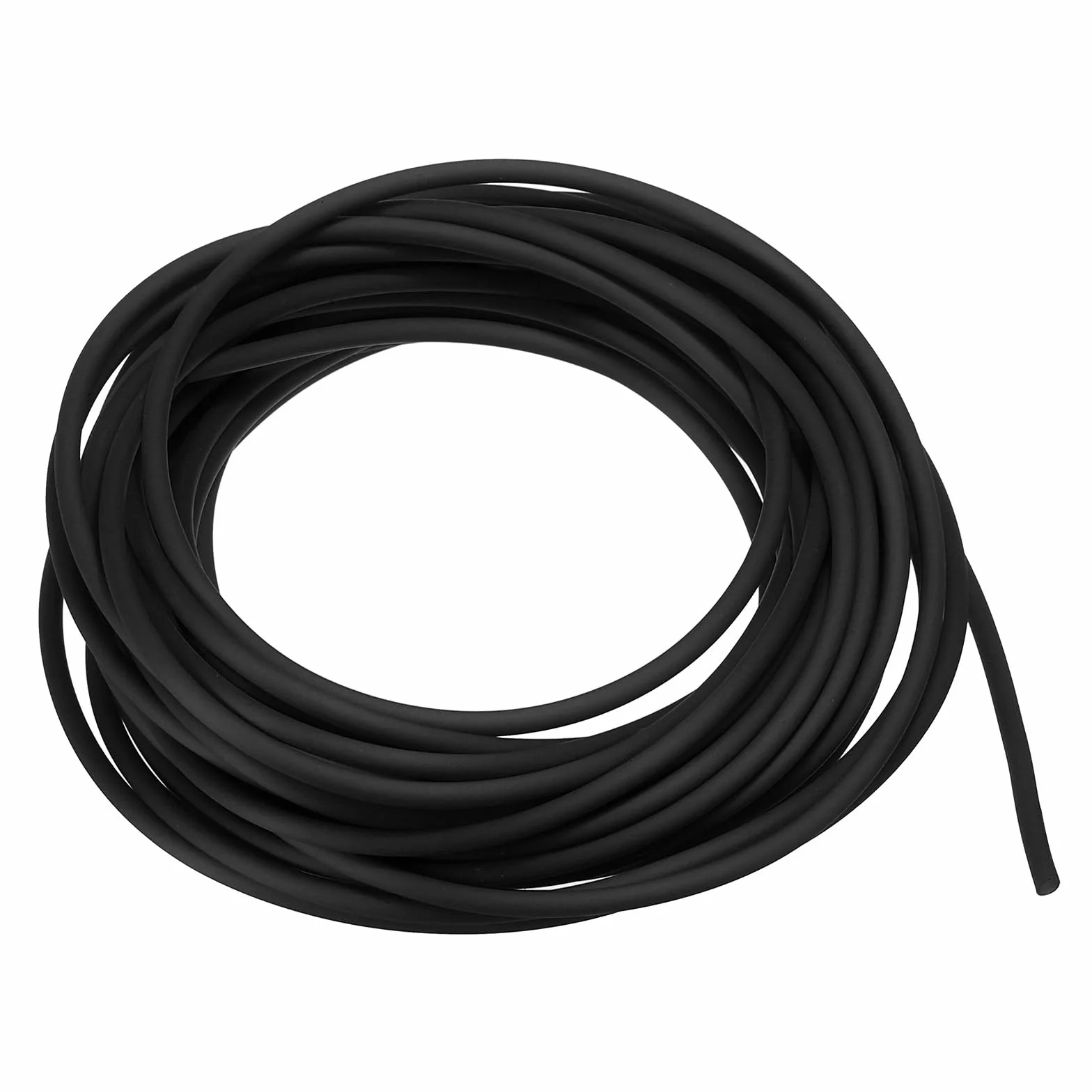 PATIKIL Gumowa rurka, 4,9 m silikonowa rurka drążona 2 mm średnica zewnętrzna 1 mm ID do samodzielnego wykonania koralików, naszyjniki, bransoletka, czarna