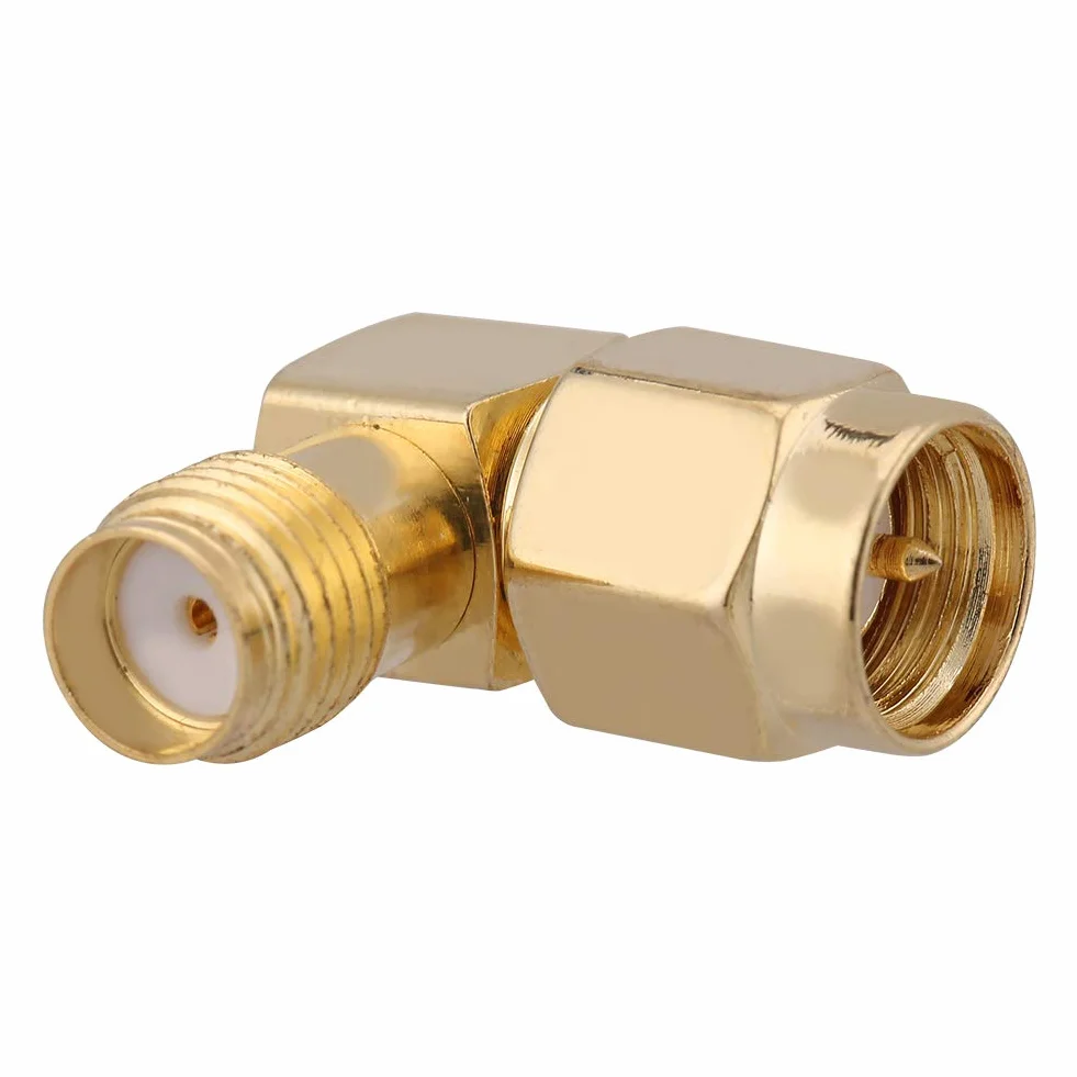 Walfront Adapter SMA kątowy 90° złącze koncentryczne RF do anteny Wi-Fi