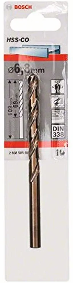 Bosch Professional Wiertła do metalu HSS-Co 6,8 x 69 x 108 mm